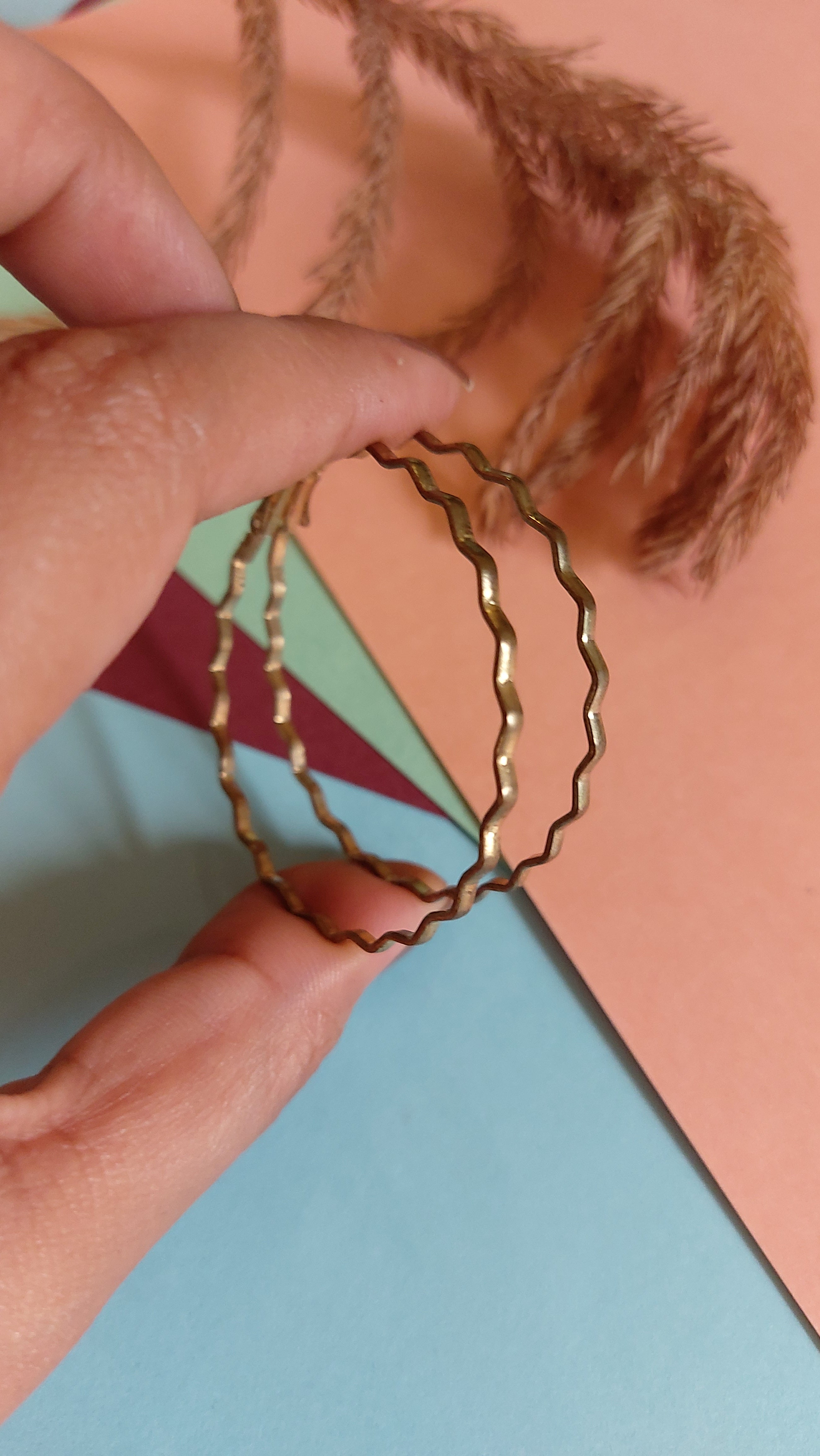 GOLD PLATED HOOP EARRING