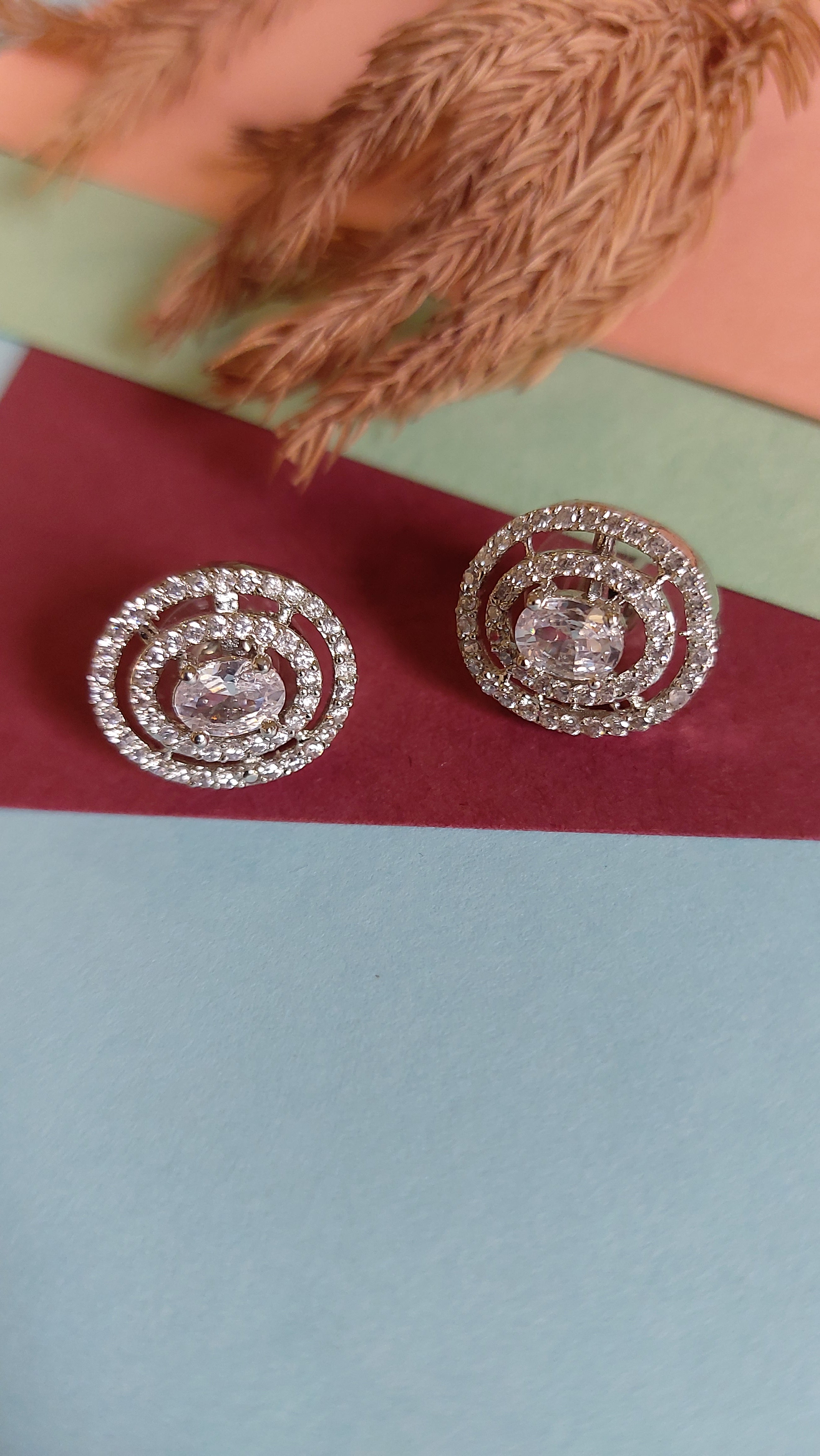 AMERICAN DIAMOND EAR STUDS