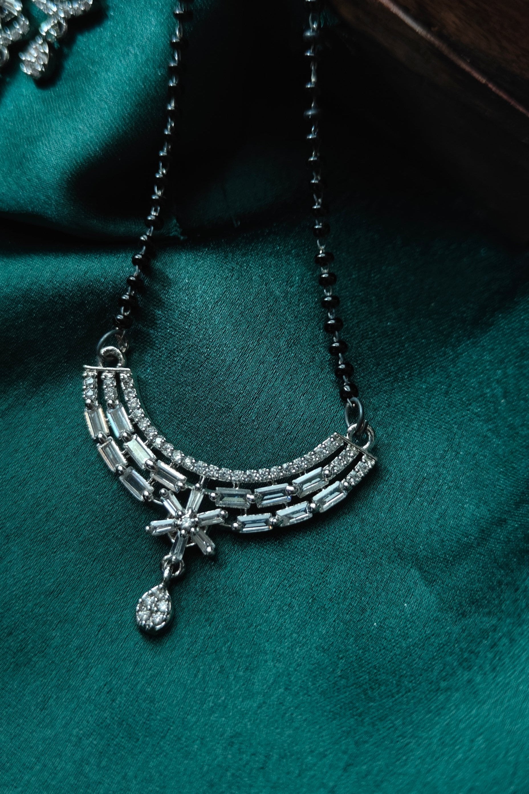 American Diamond Mangalsutra Necklace Set