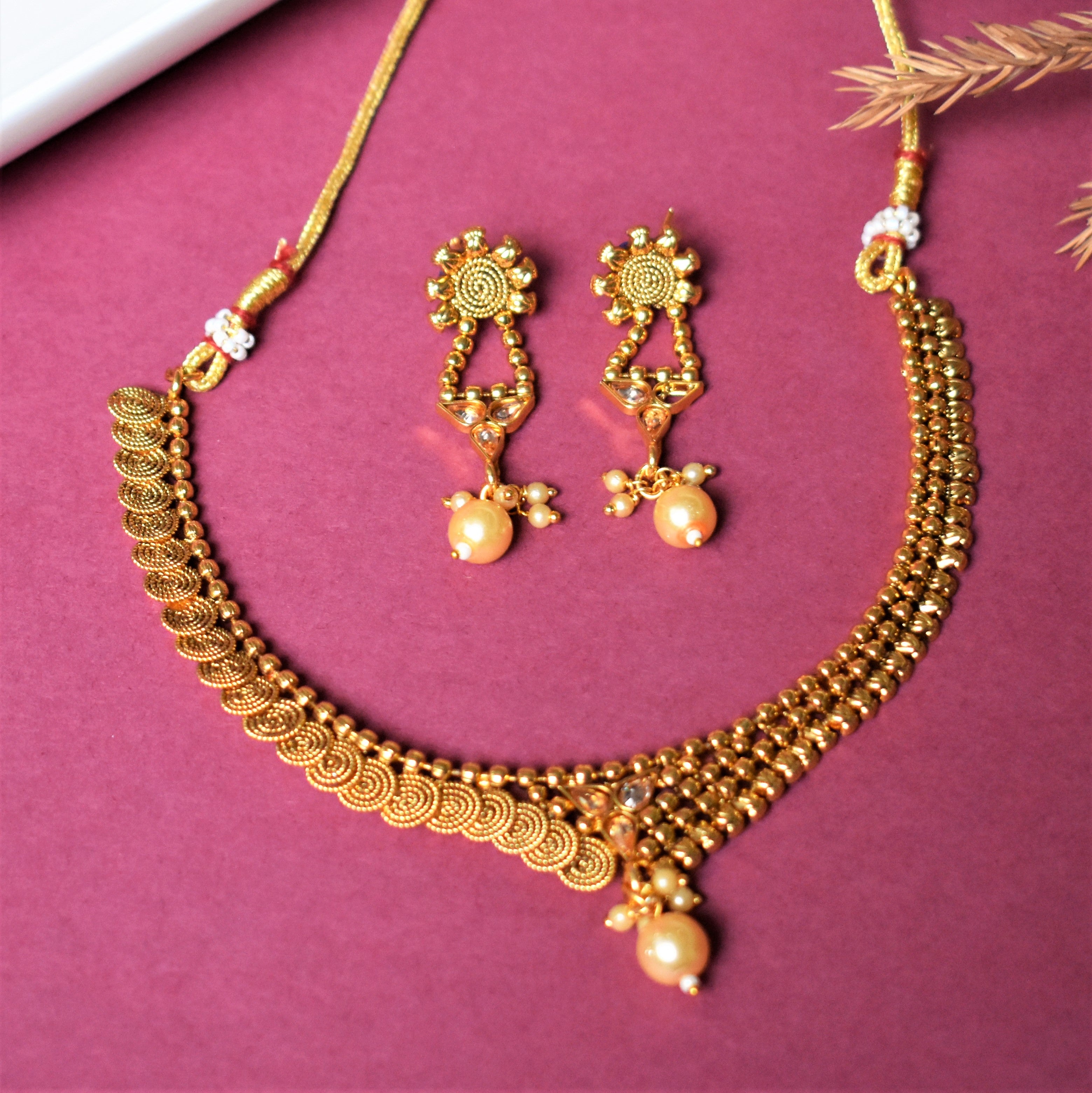 GOLD PLATED NECKLACE SET