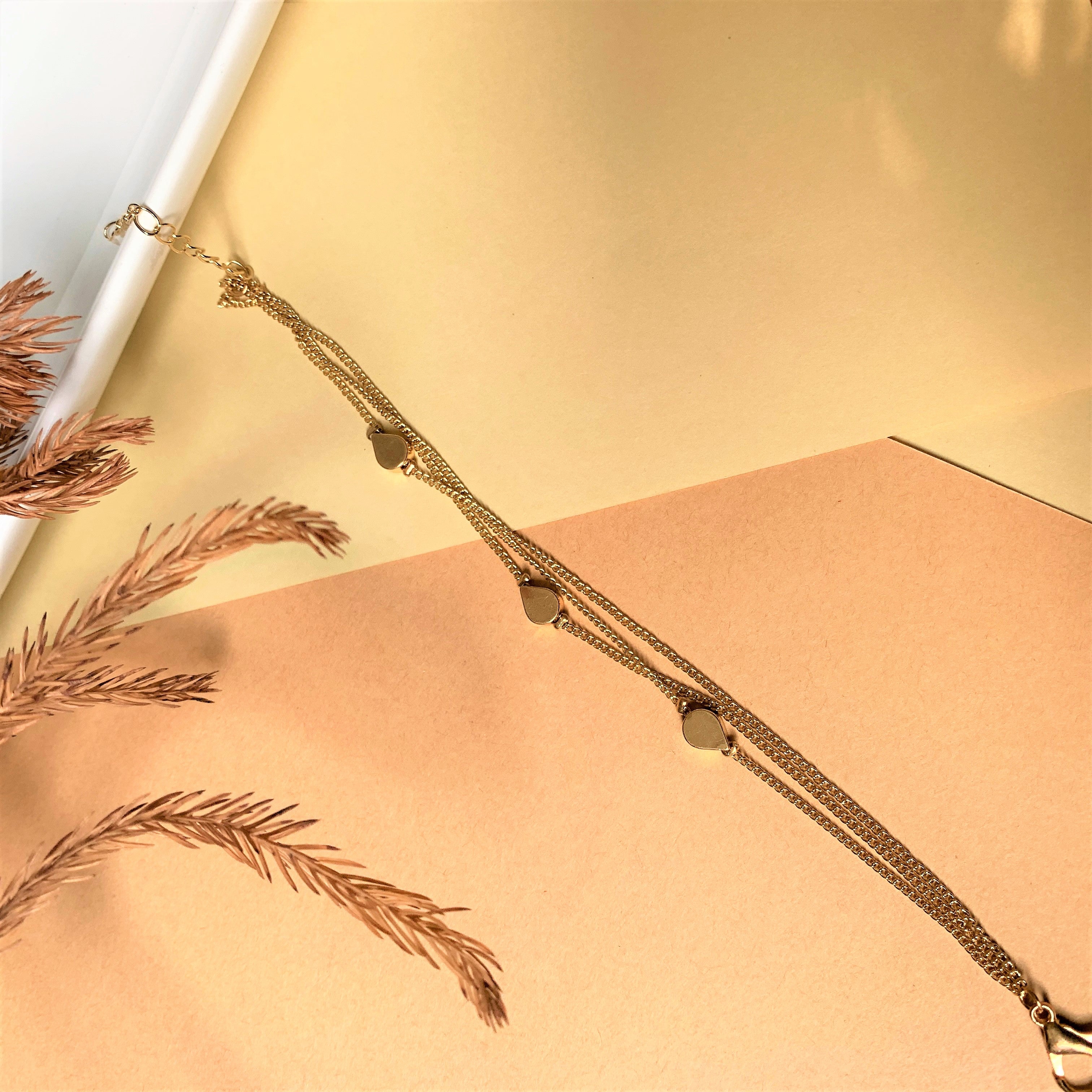 GOLD PLATED MULTI CHAIN BRACELET