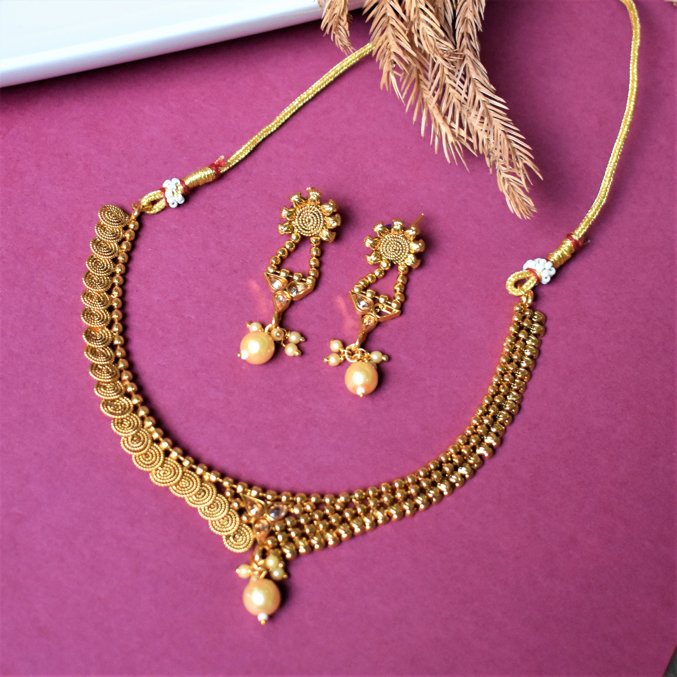 GOLD PLATED NECKLACE SET