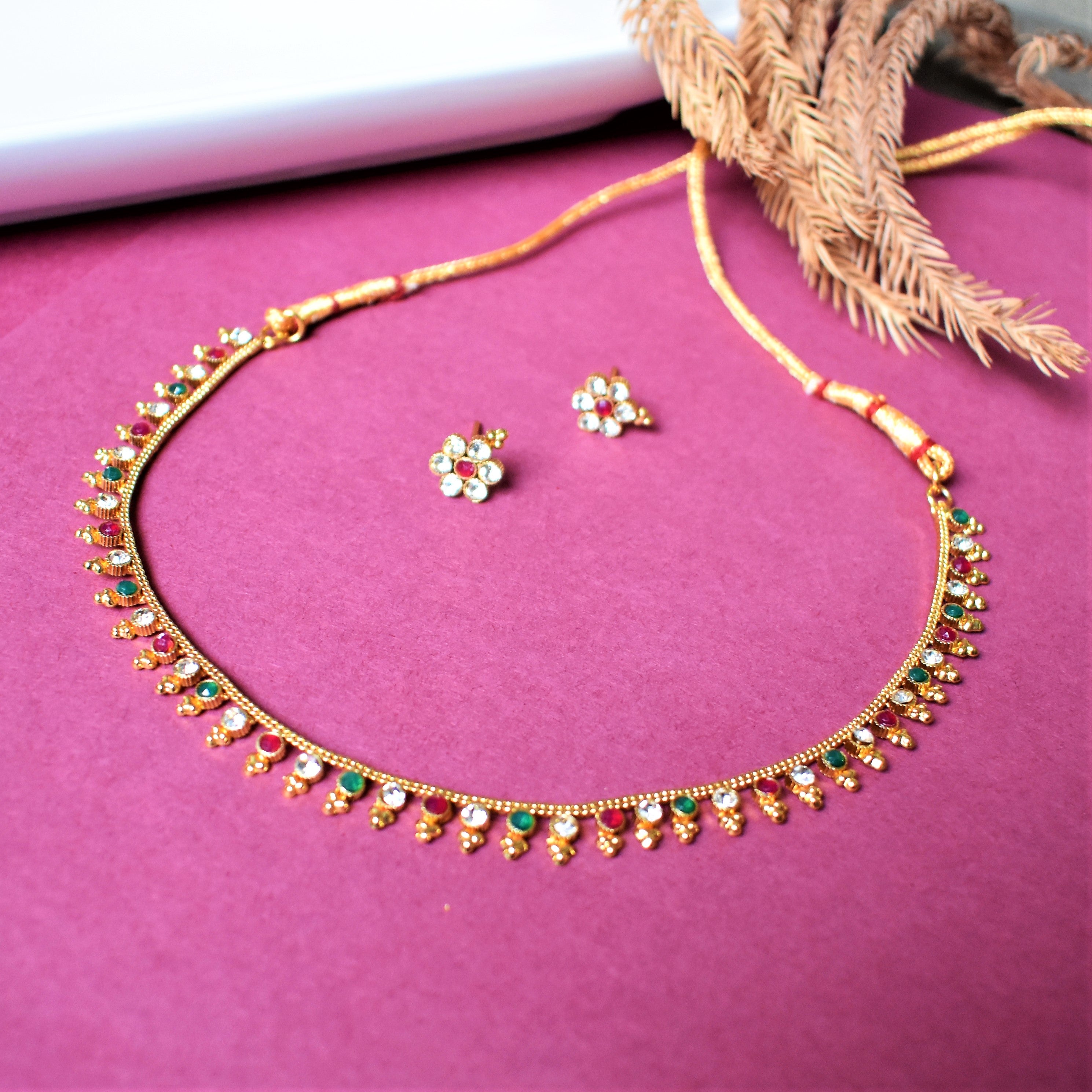 GOLD PLATED NECKLACE SET