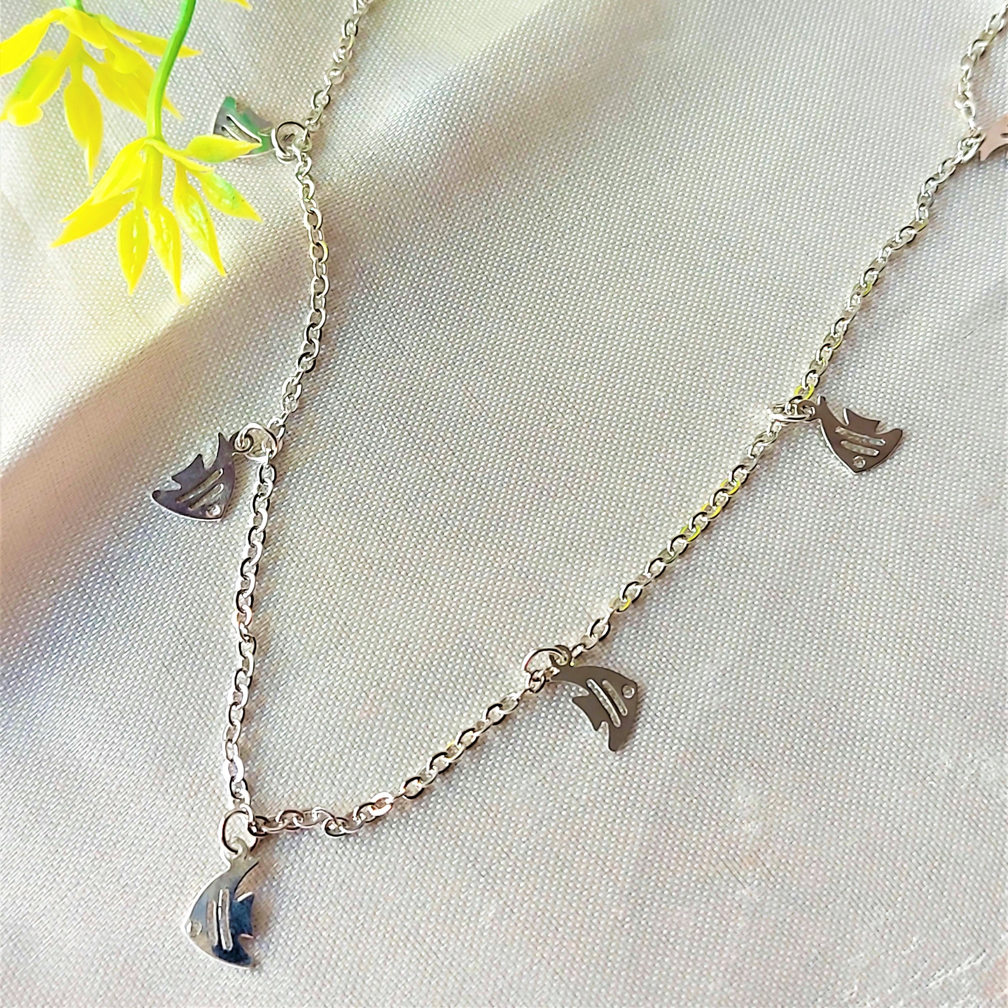 Silver Plated Multi Charm Pendant