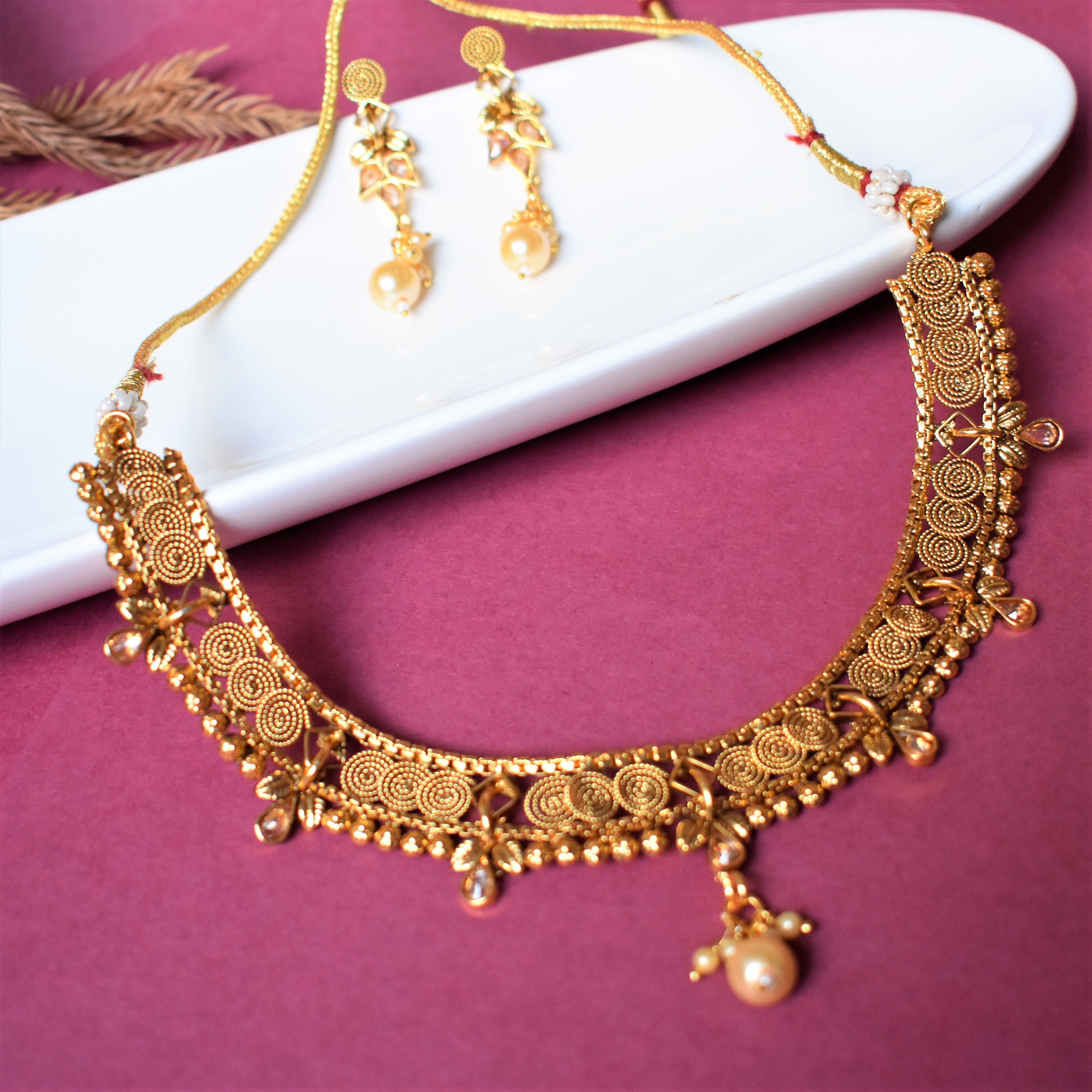 GOLD PLATED NECKLACE SET