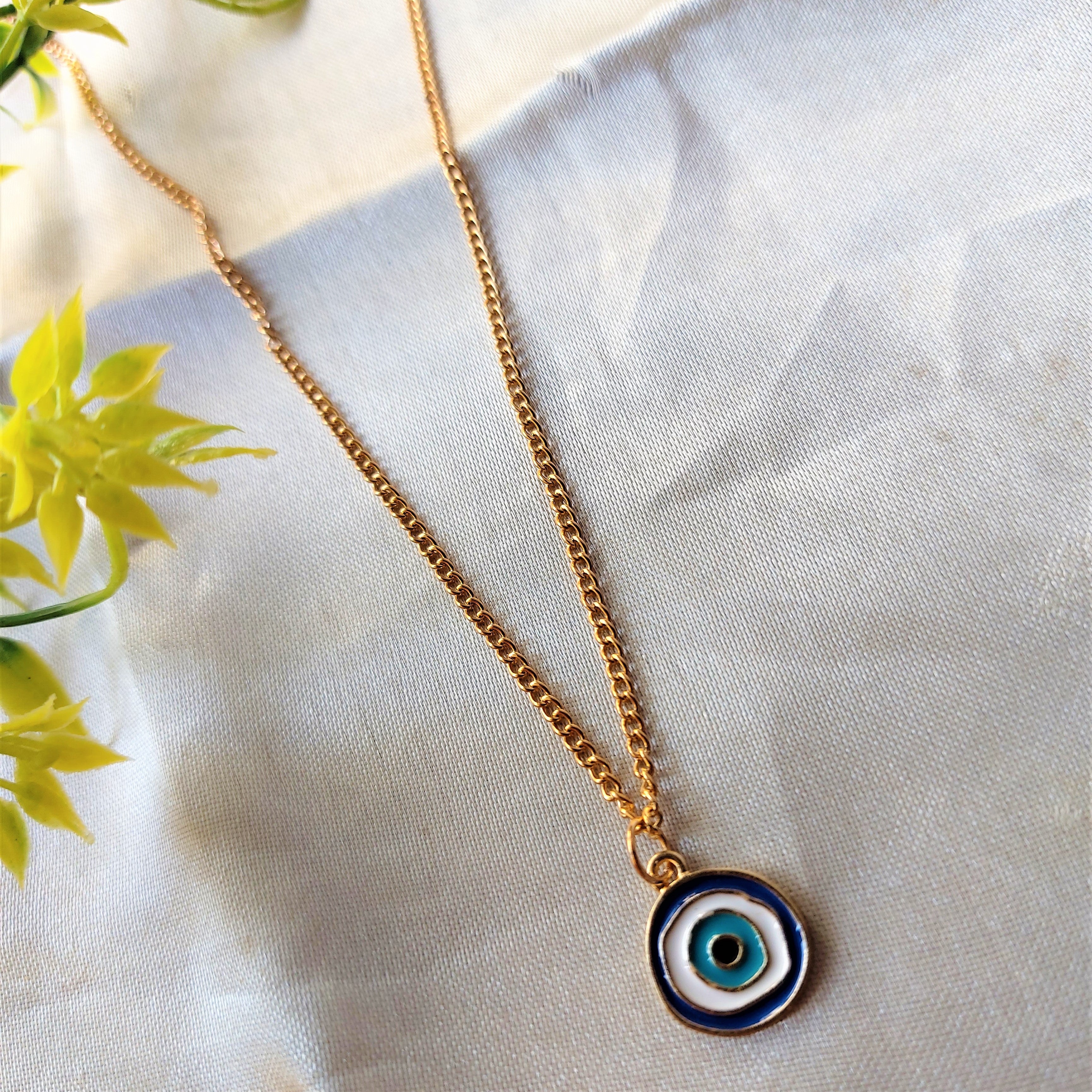 Gold Plated Evil Eye Pendant