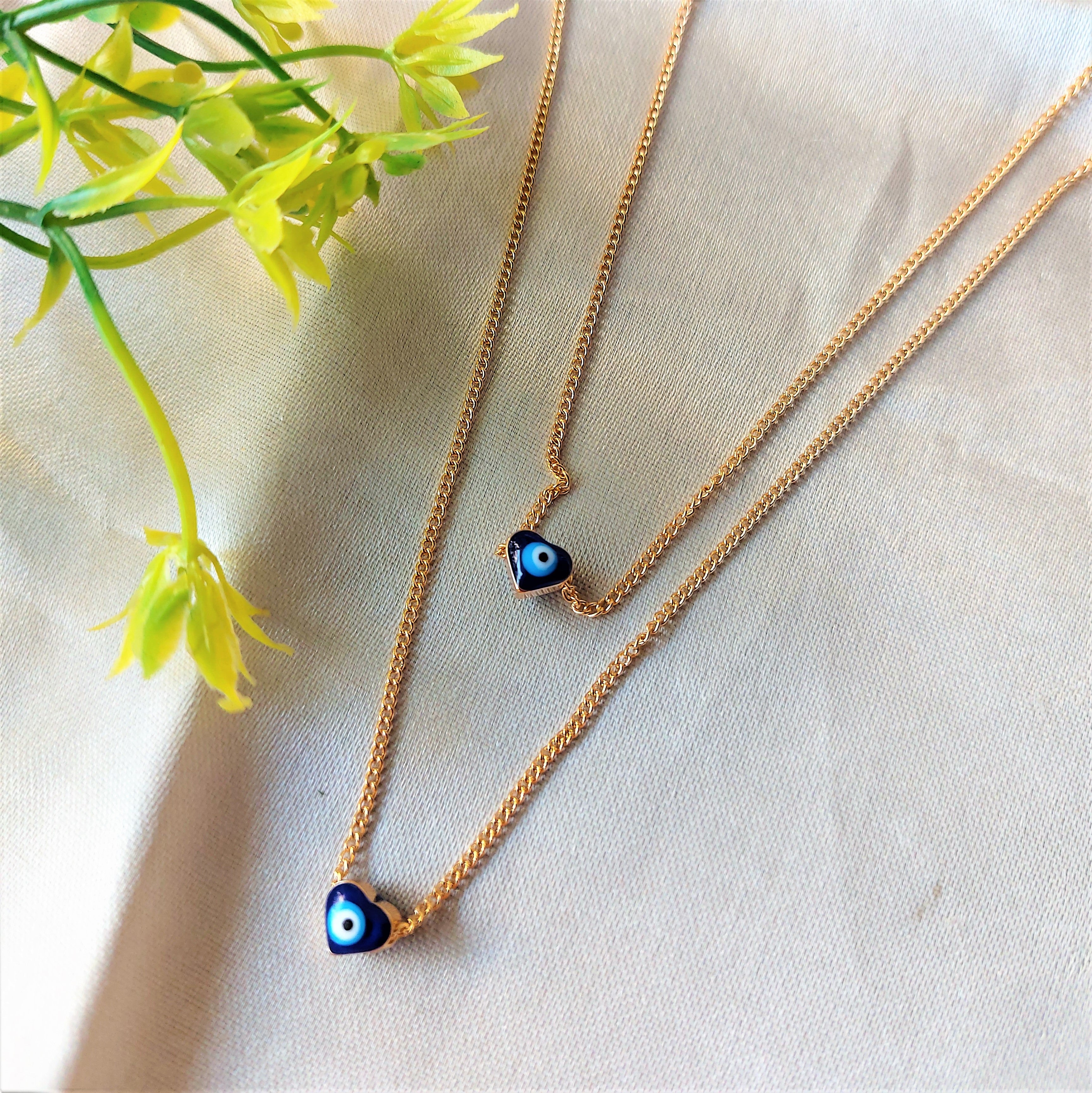 Gold Plated Double Layered Evil Eye