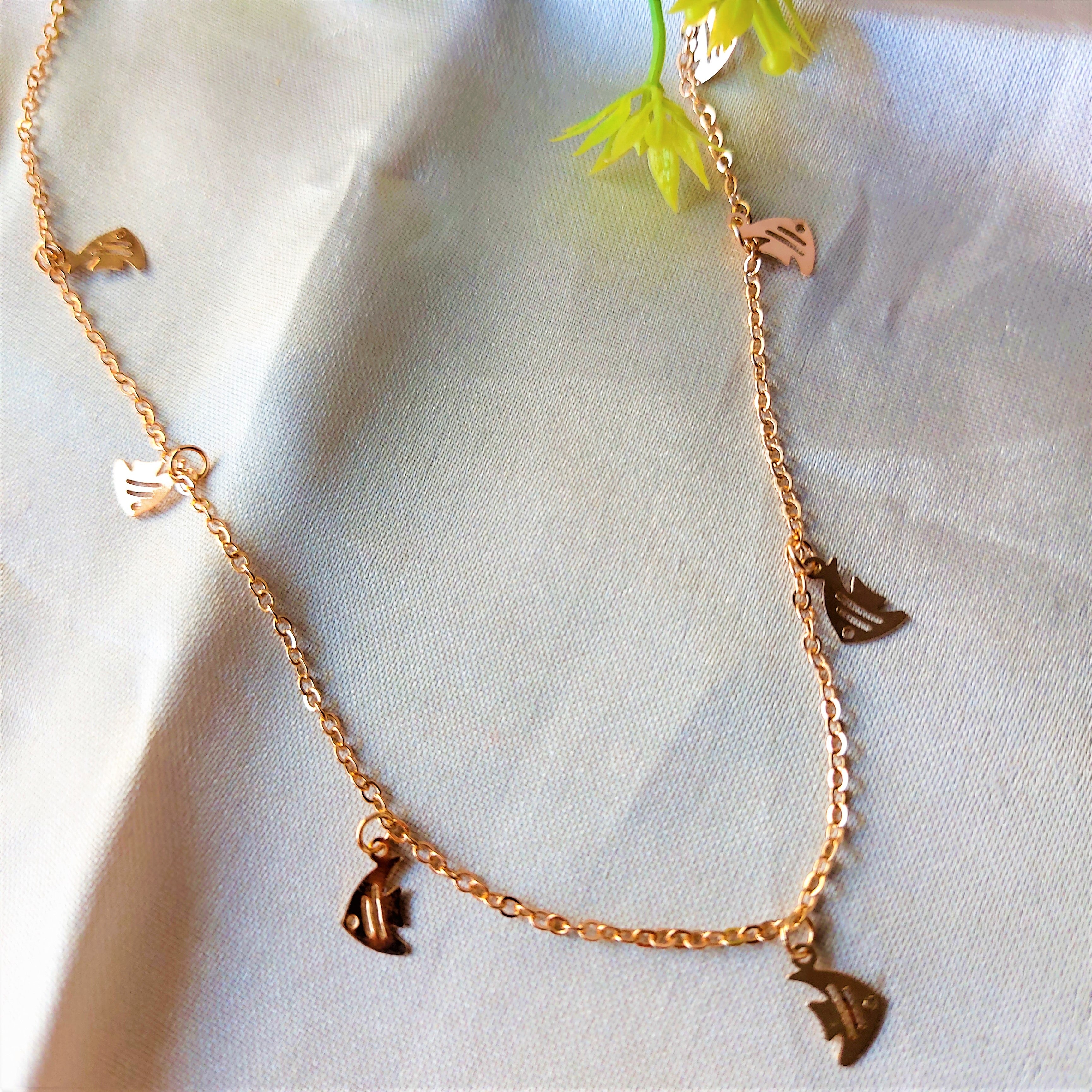 Gold Plated Multi Charm Pendant