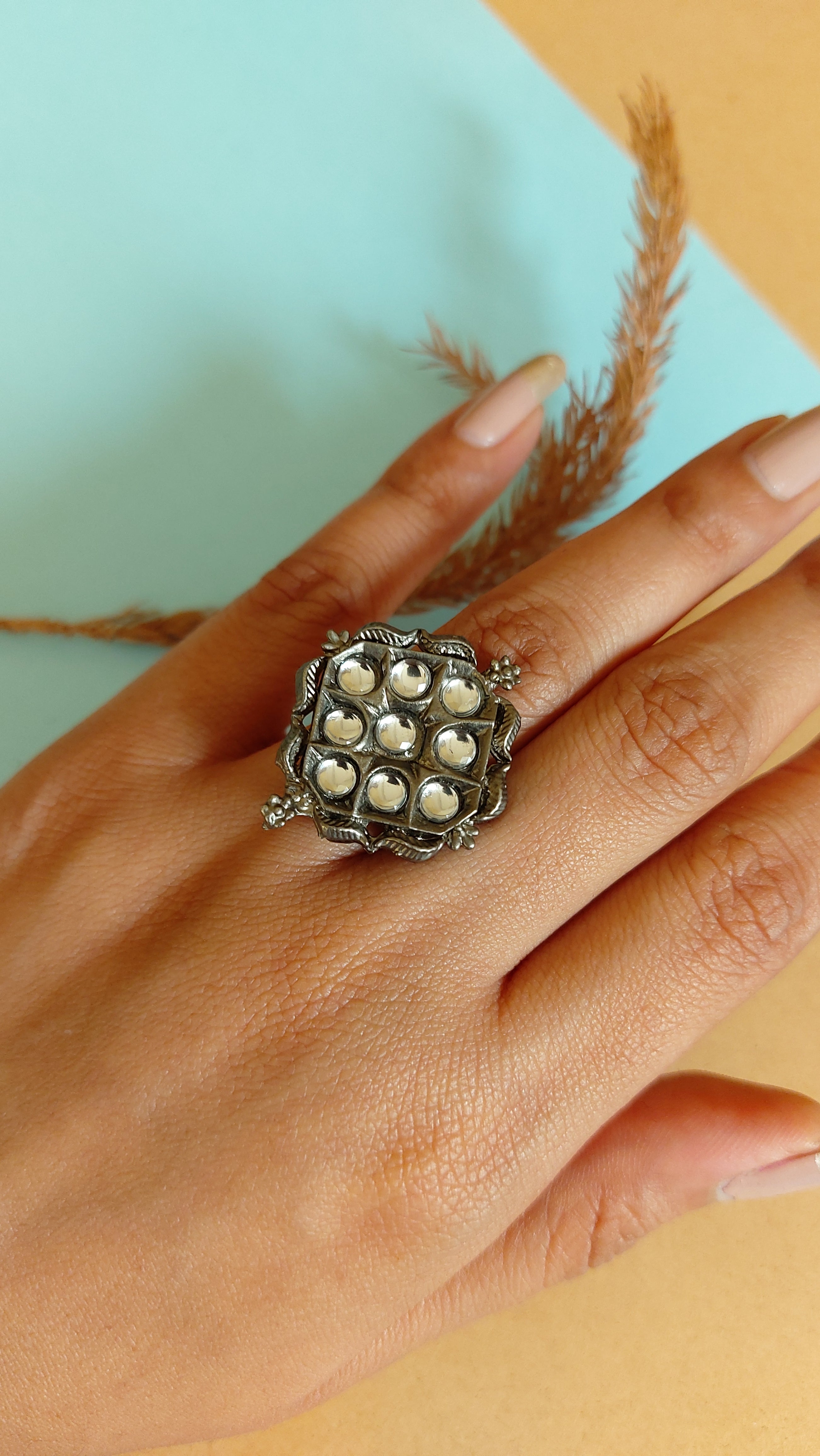 OXIDISED SILVER RING