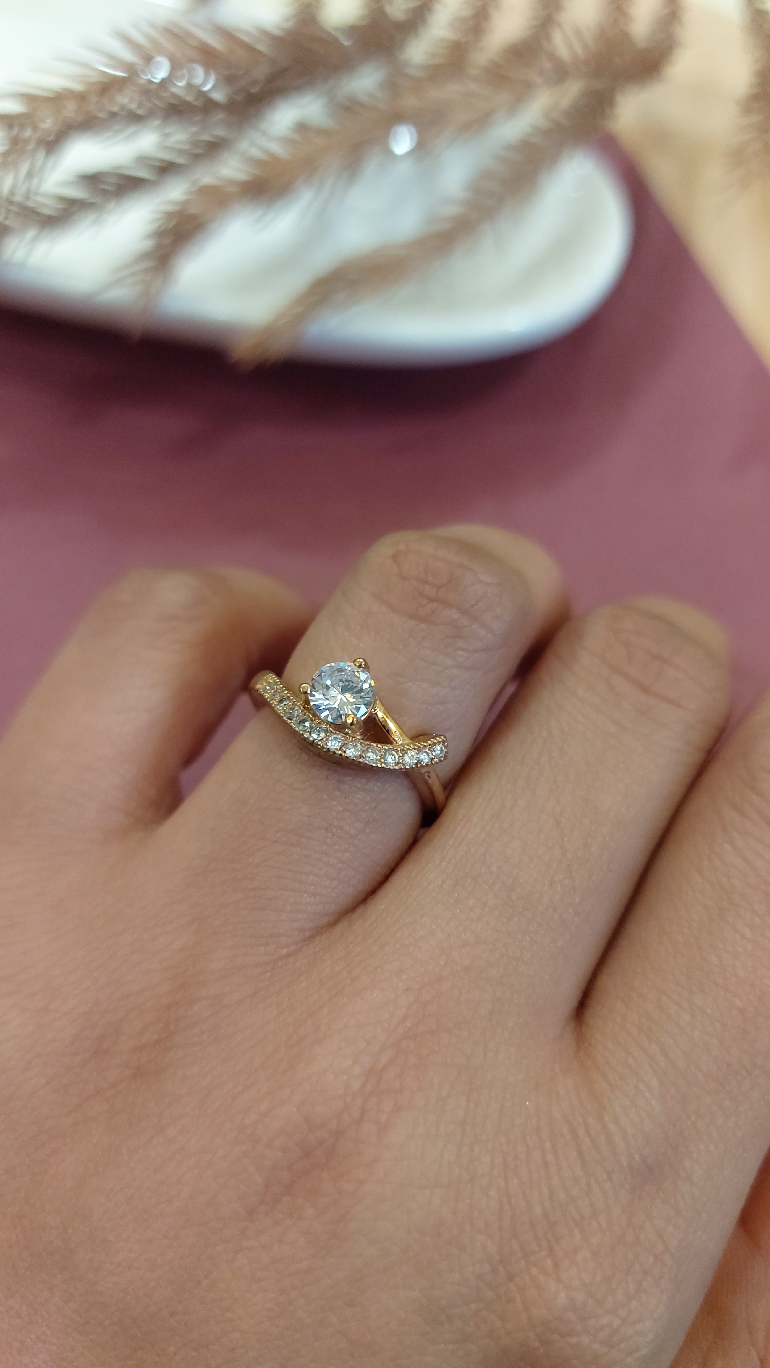 AMERICAN DIAMOND SOLITAIRE RING