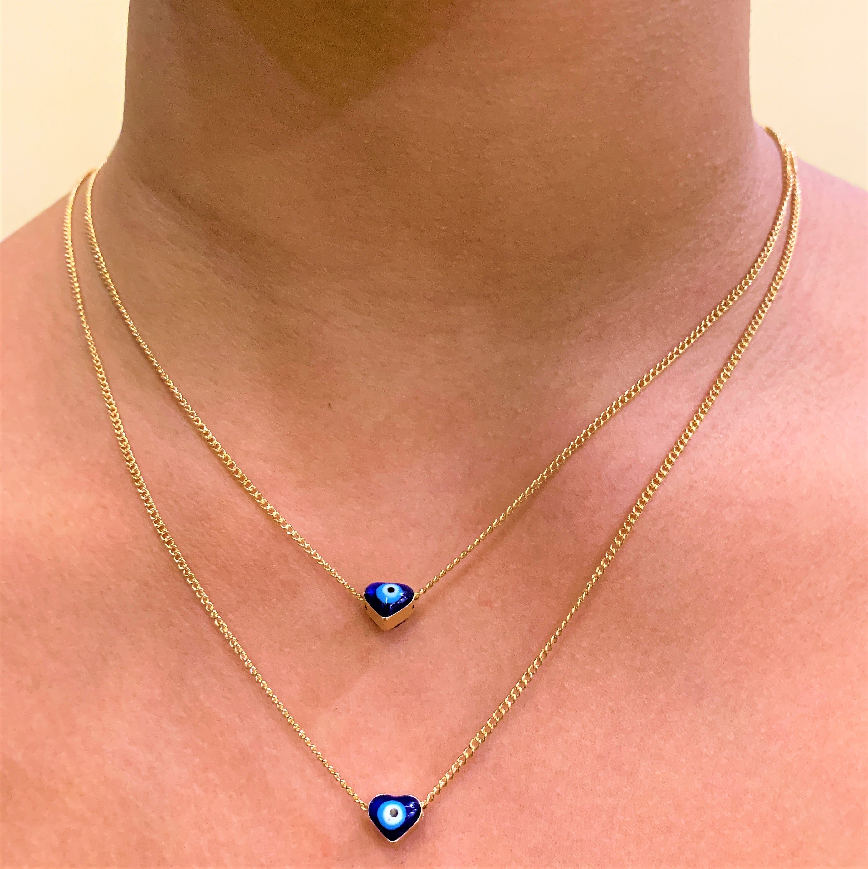 Gold Plated Double Layered Evil Eye