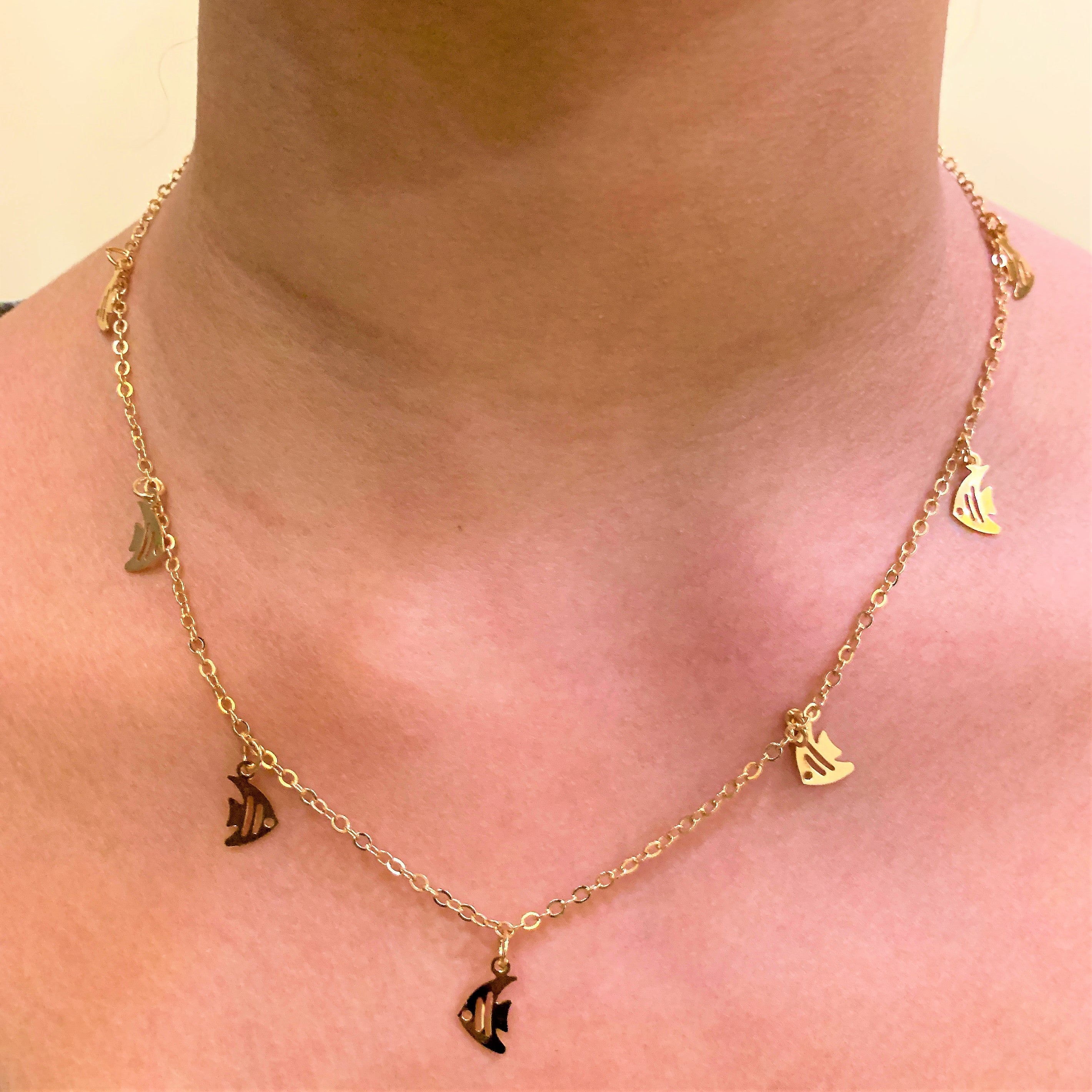 Gold Plated Multi Charm Pendant