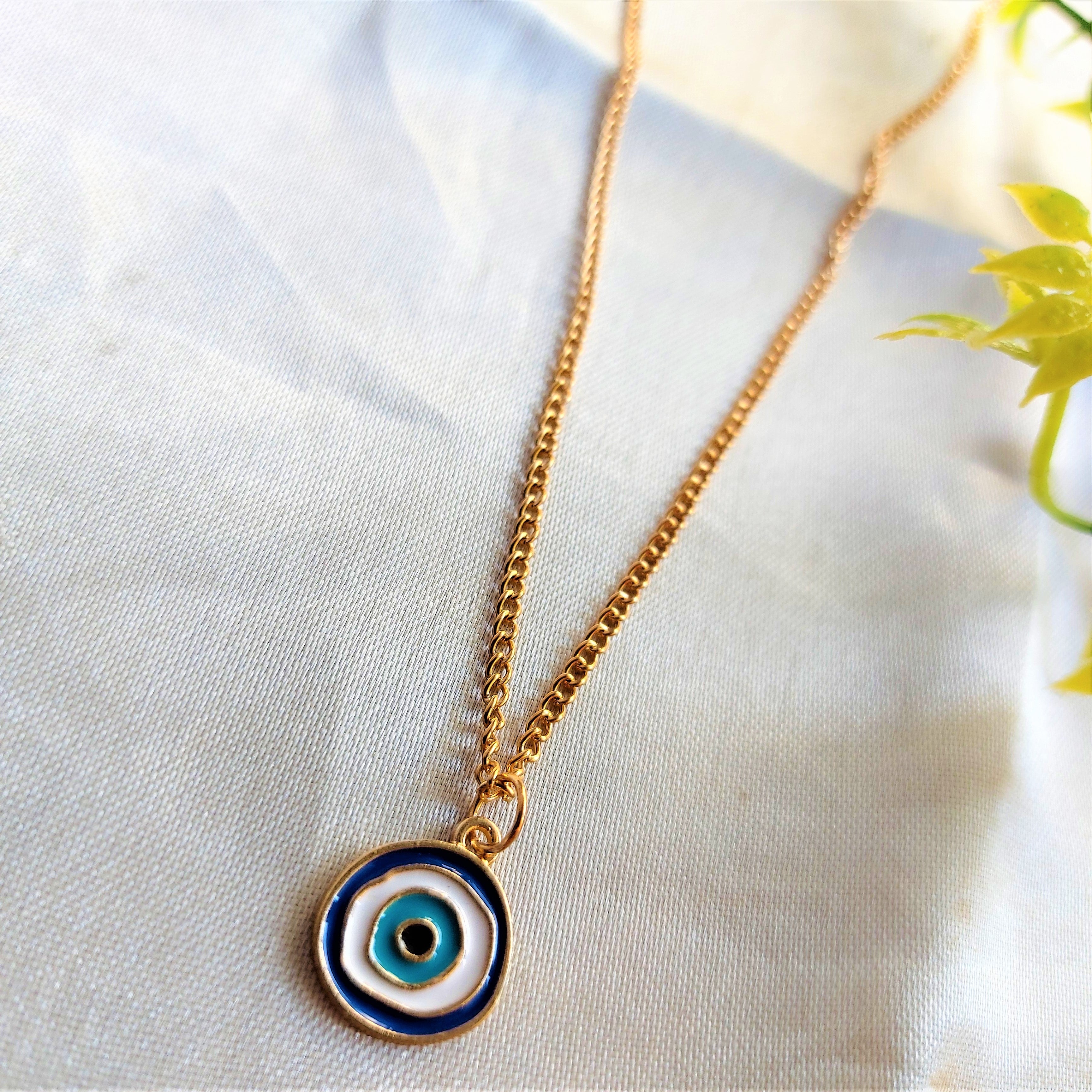 Gold Plated Evil Eye Pendant
