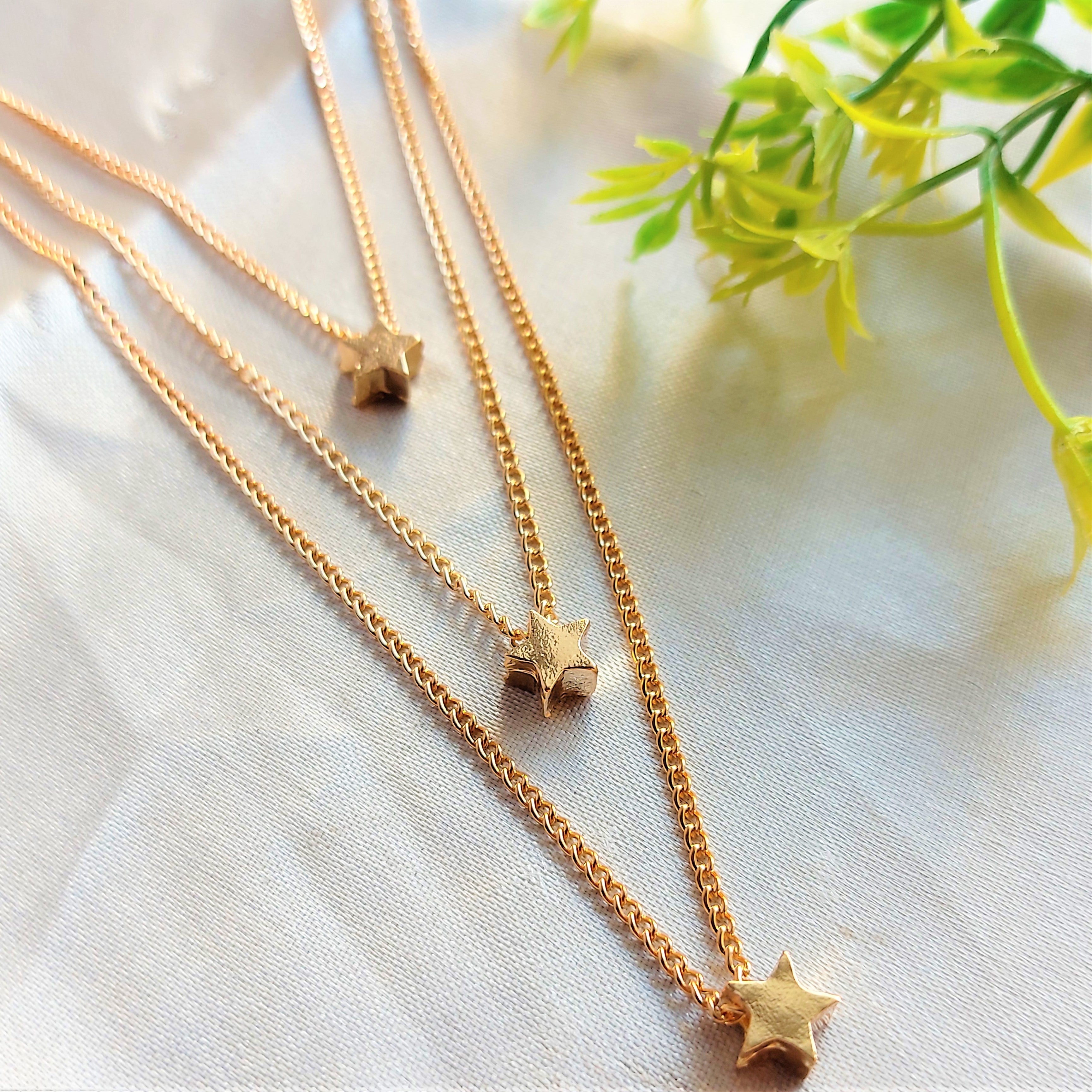 Gold Plated Triple Layered Charm Pendant