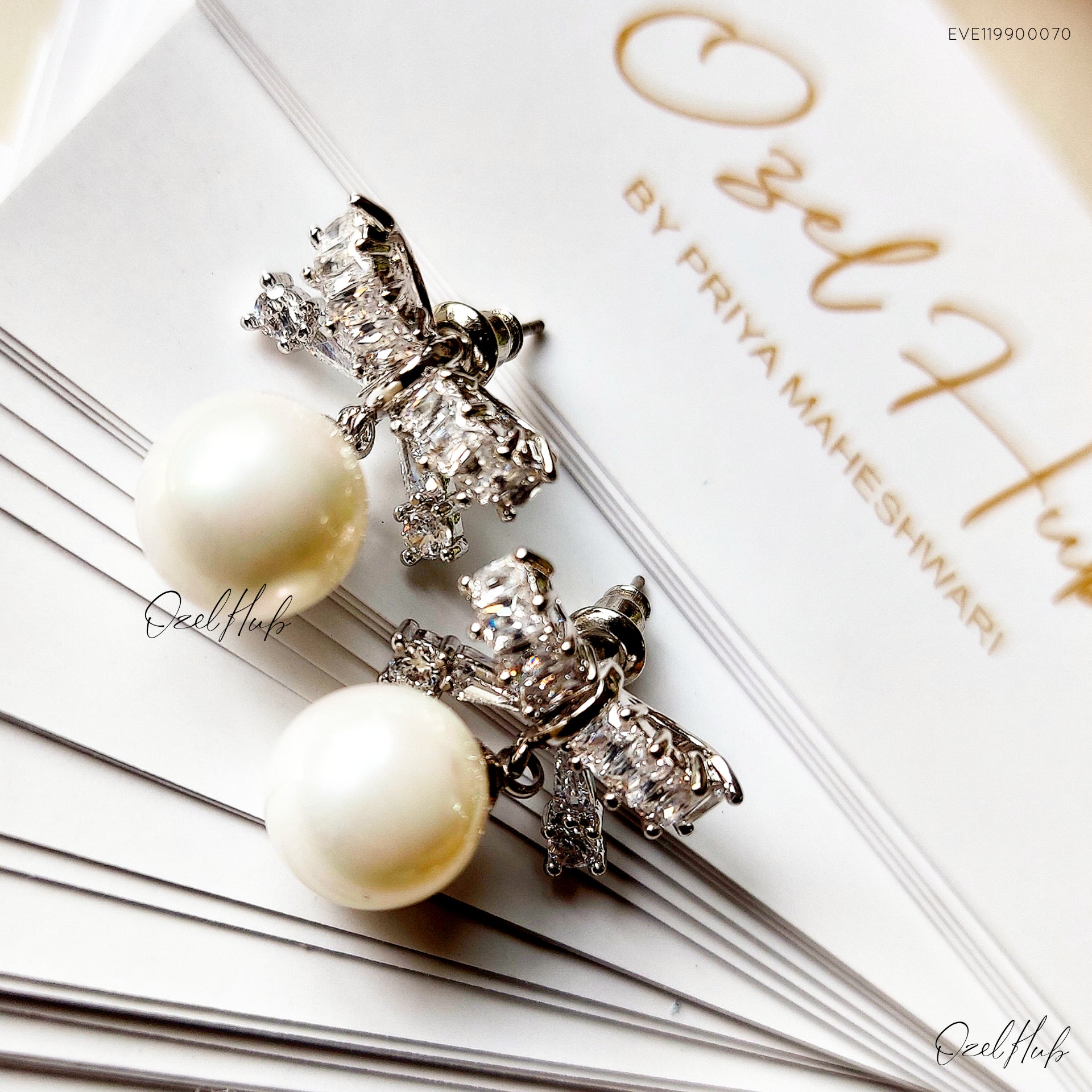 BOW PEARL EARRING