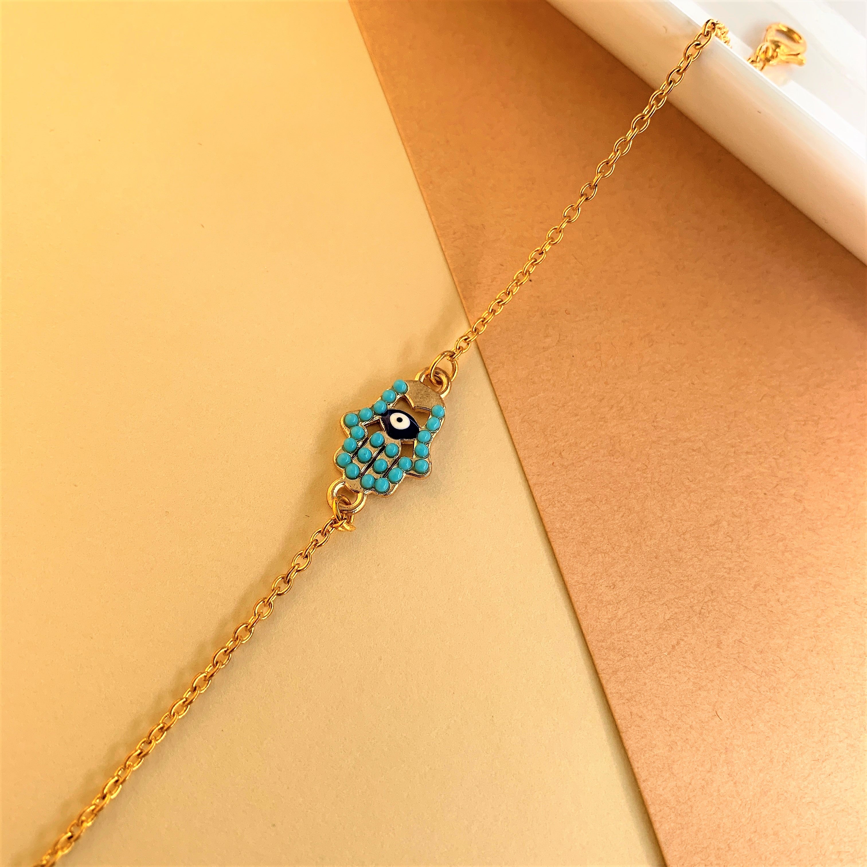 EVIL EYE HAMSA HAND BRACELET