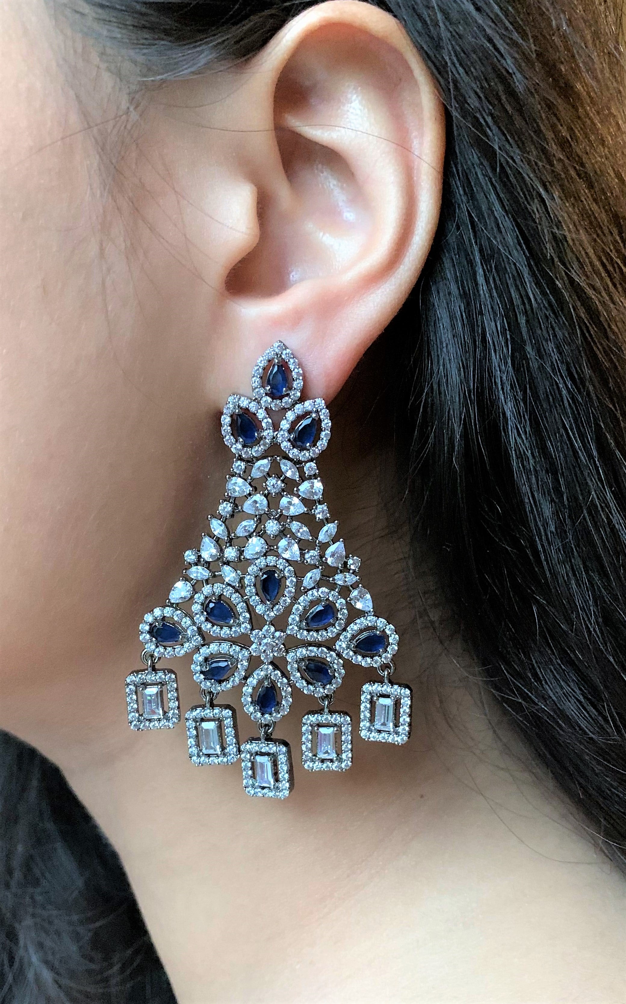 AMERICAN DIAMOND DANGLER EARRINGS