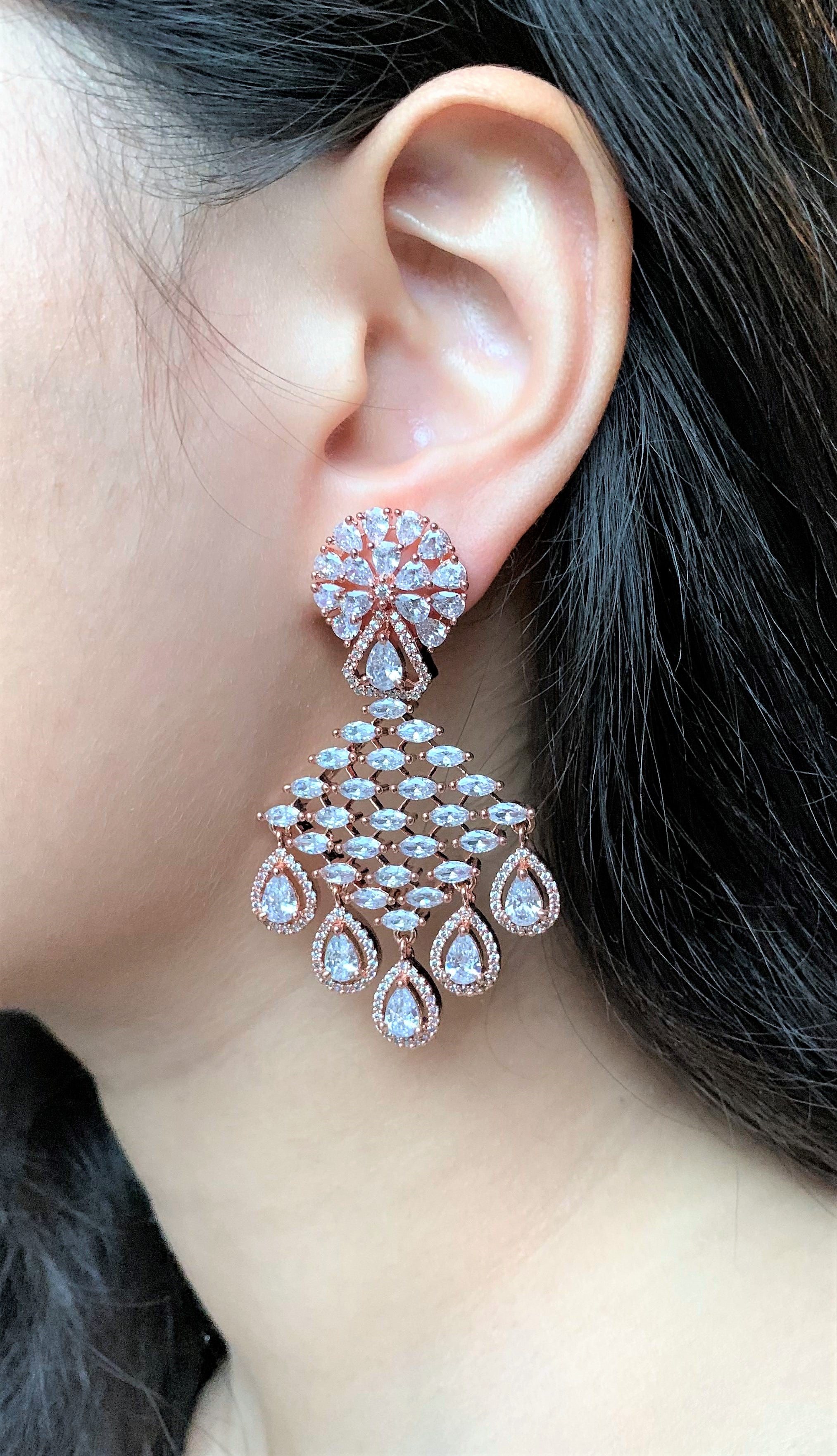 GRACIA AMERICAN DIAMOND DANGLERS