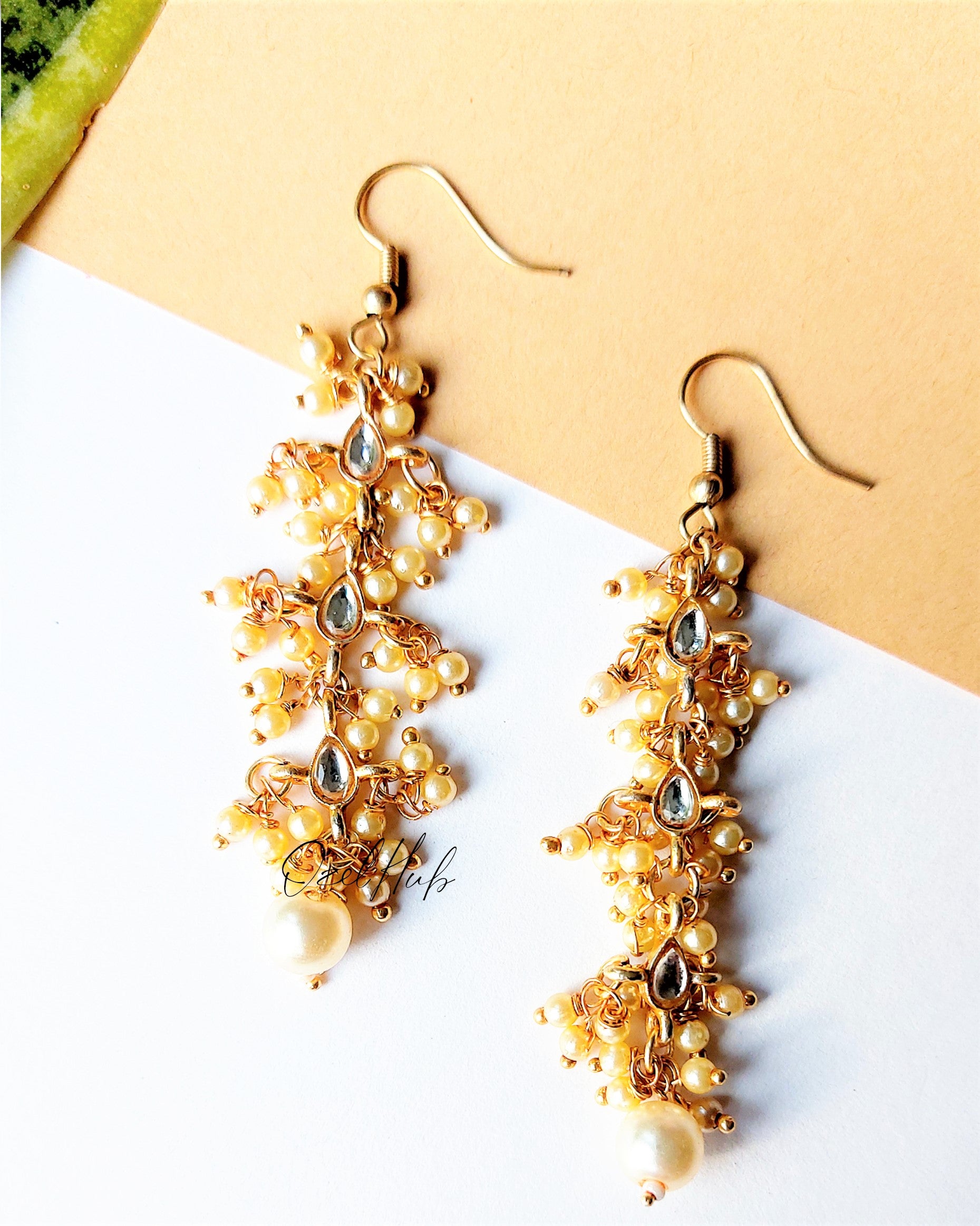 KUNDAN HOOK EARRING