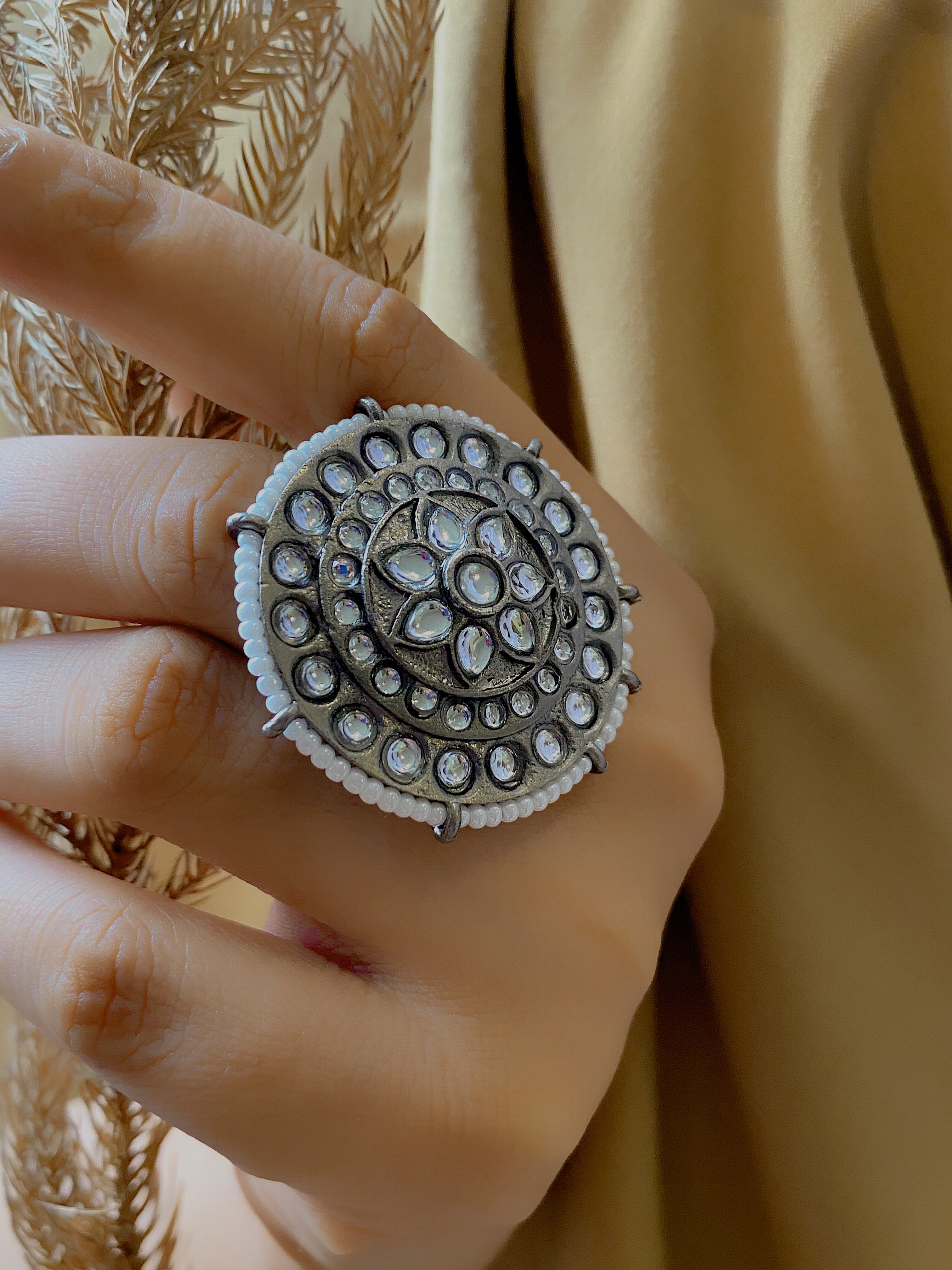 OXIDISED SILVER RING