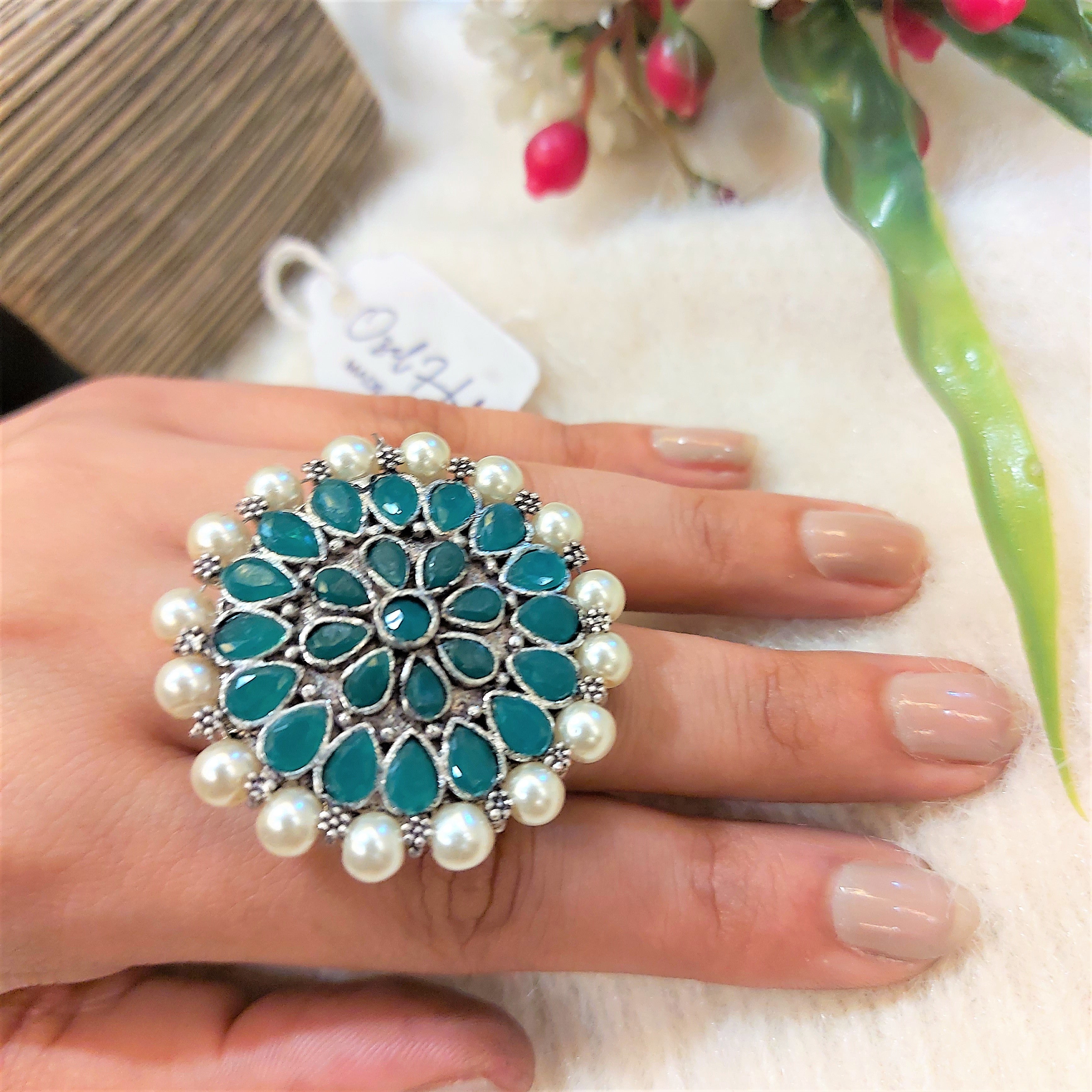 OXIDISED SILVER RING