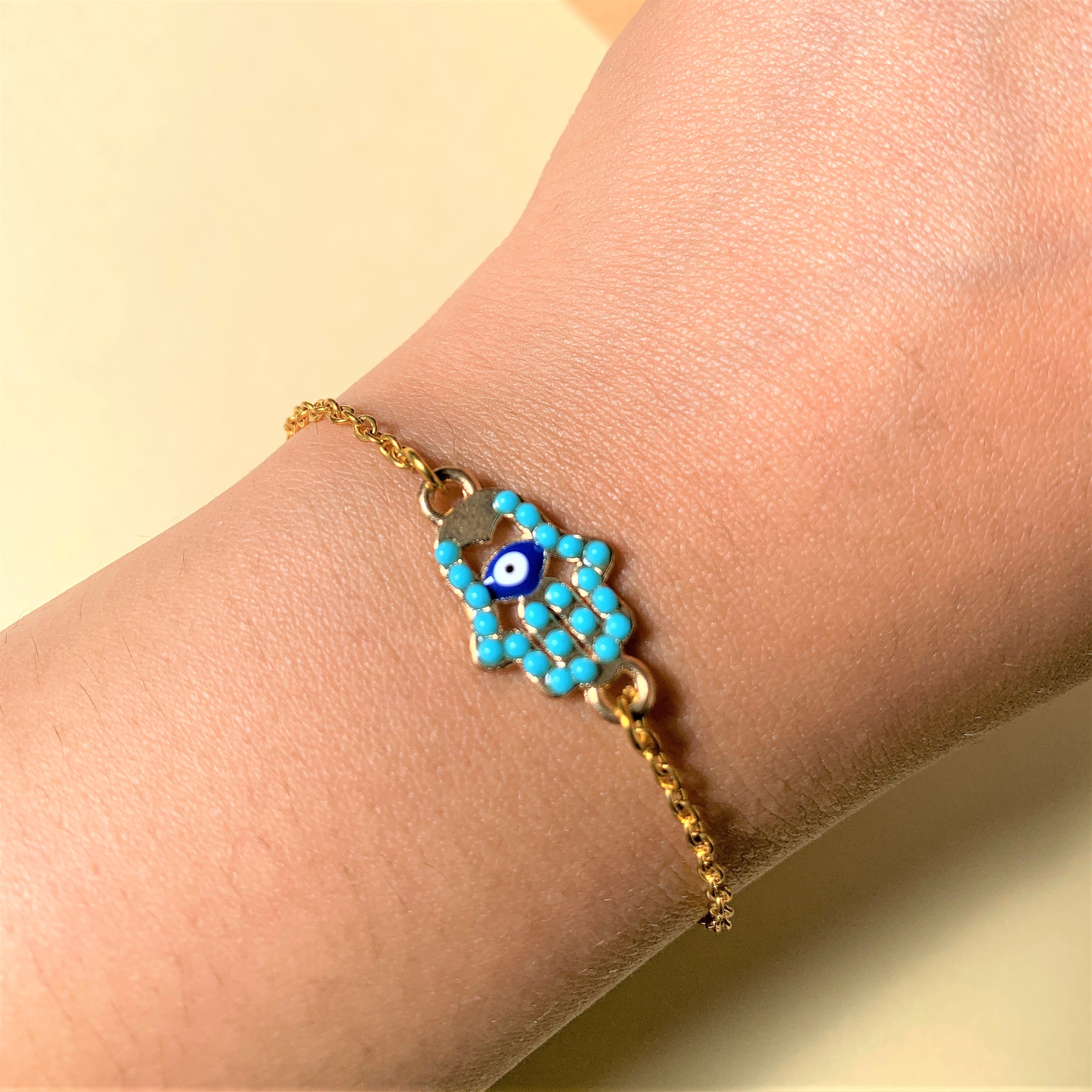 EVIL EYE HAMSA HAND BRACELET