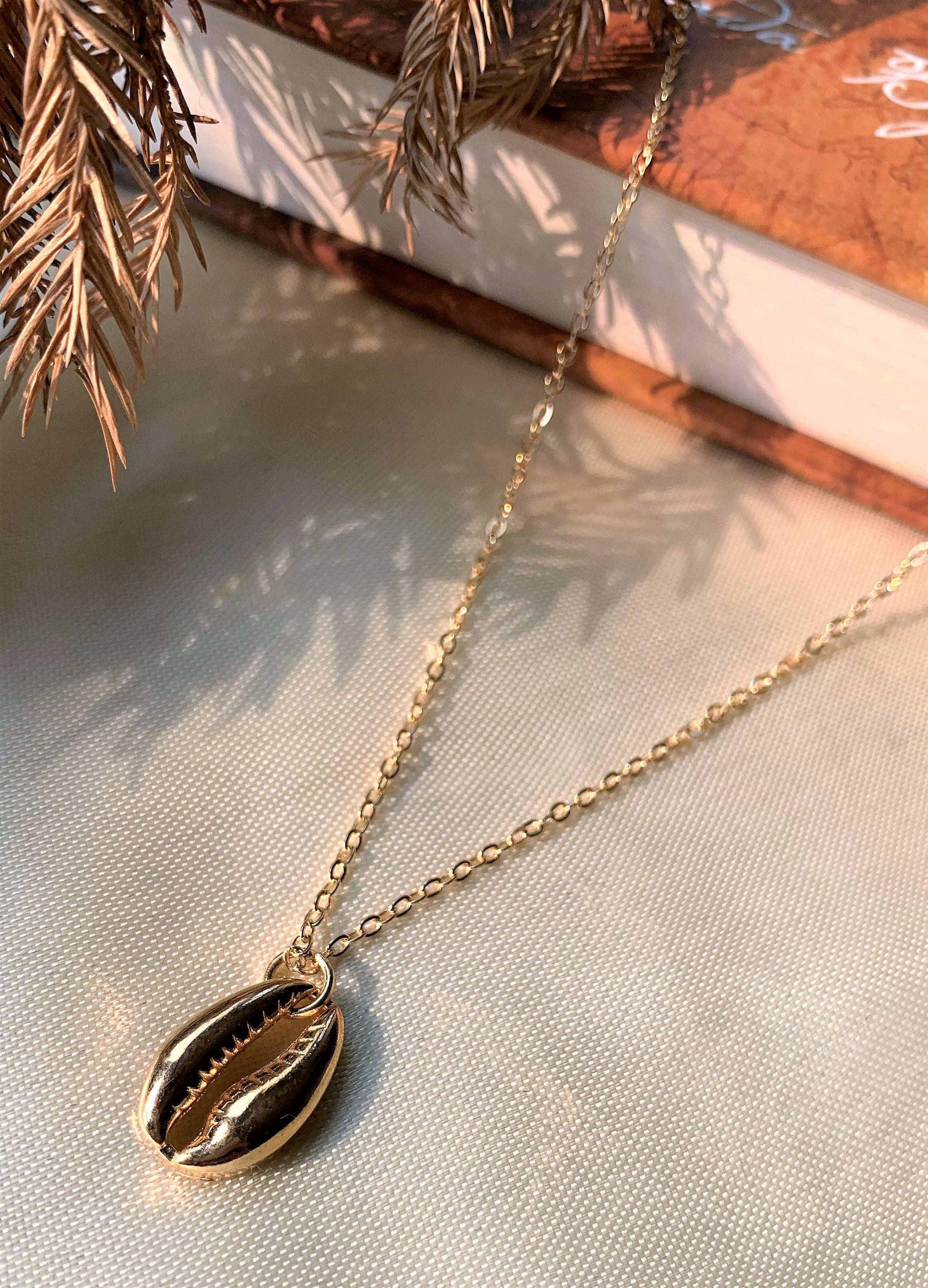 Gold Plated Sea Shell Element Pendant