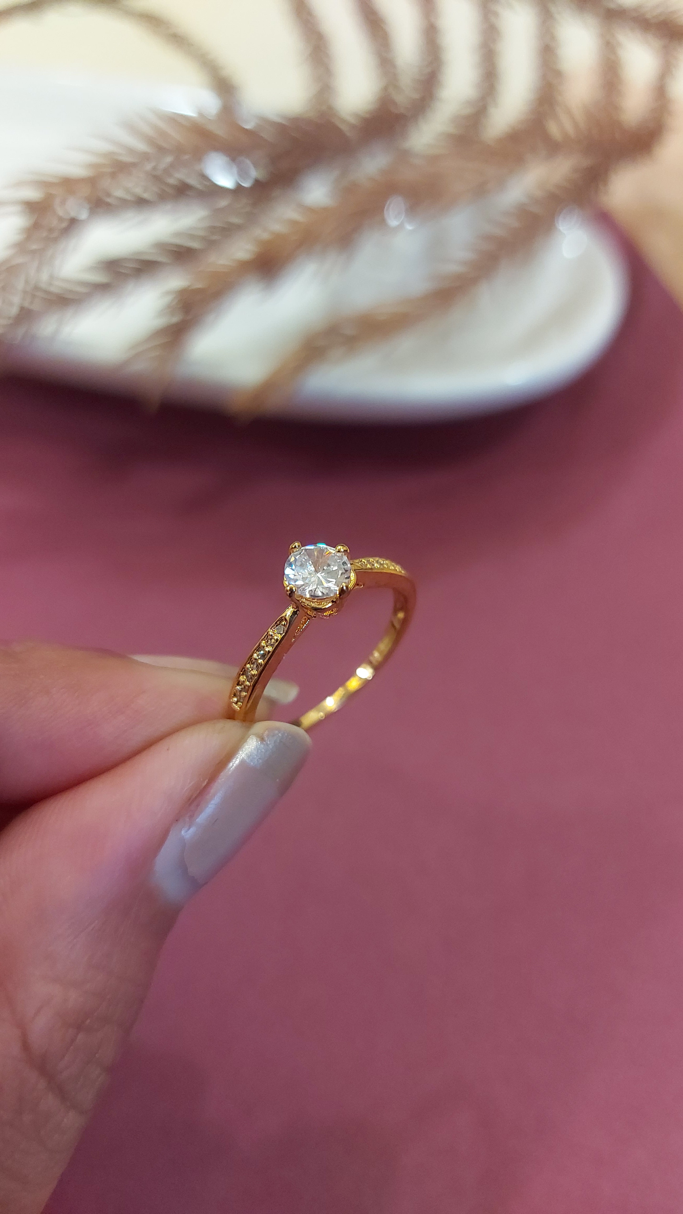 AMERICAN DIAMOND SOLITAIRE RING