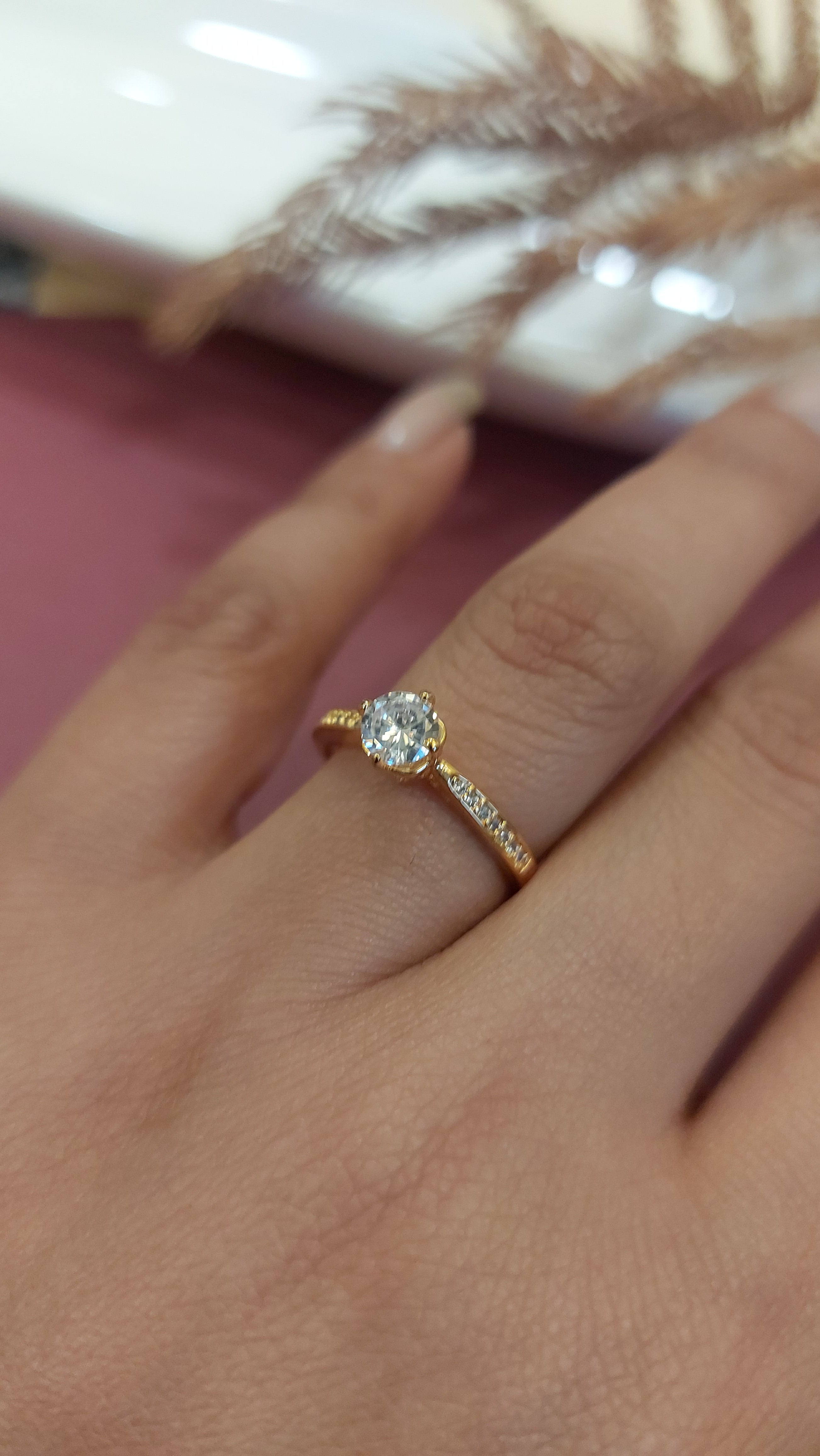 AMERICAN DIAMOND SOLITAIRE RING