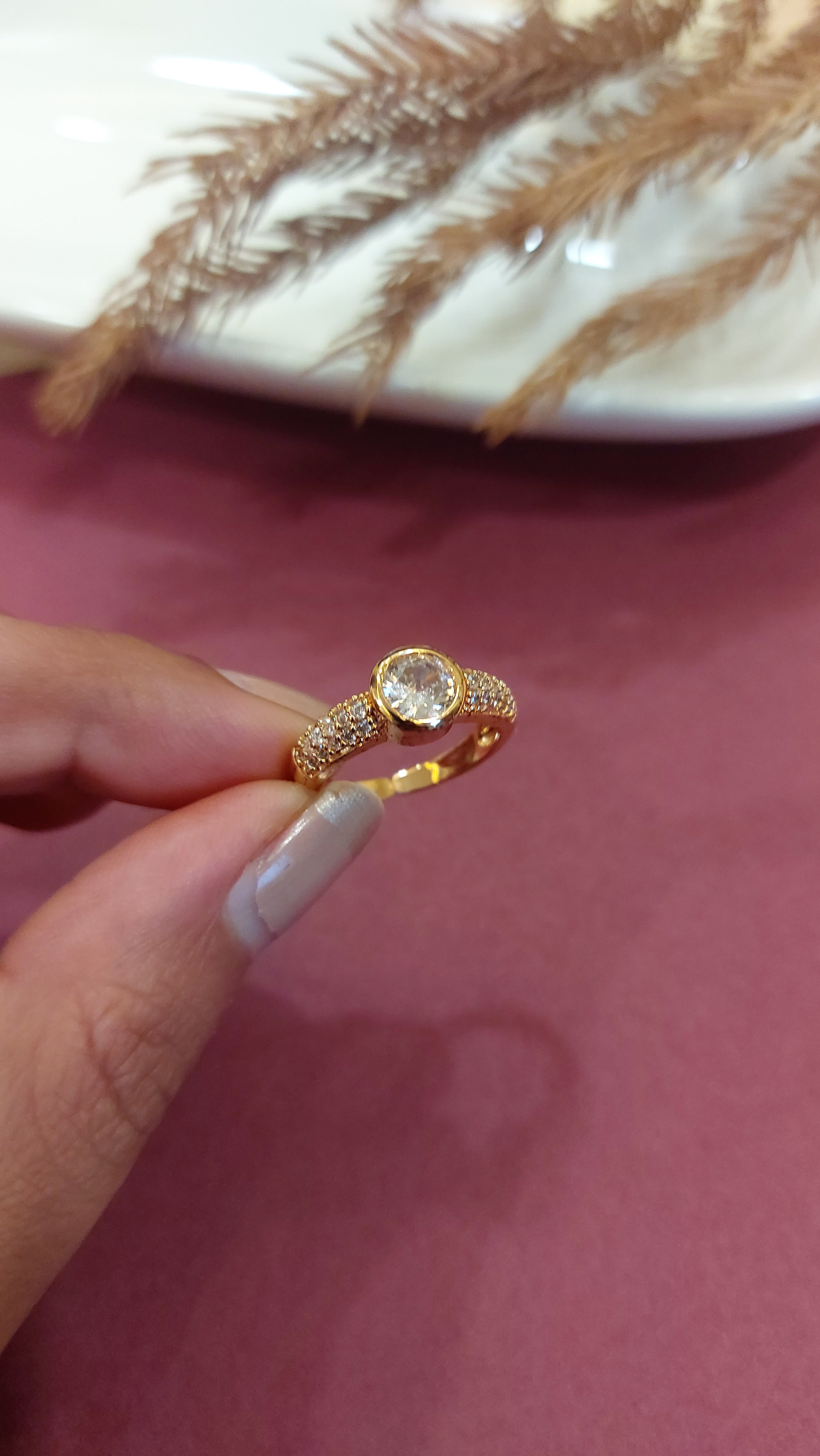 AMERICAN DIAMOND SOLITAIRE RING