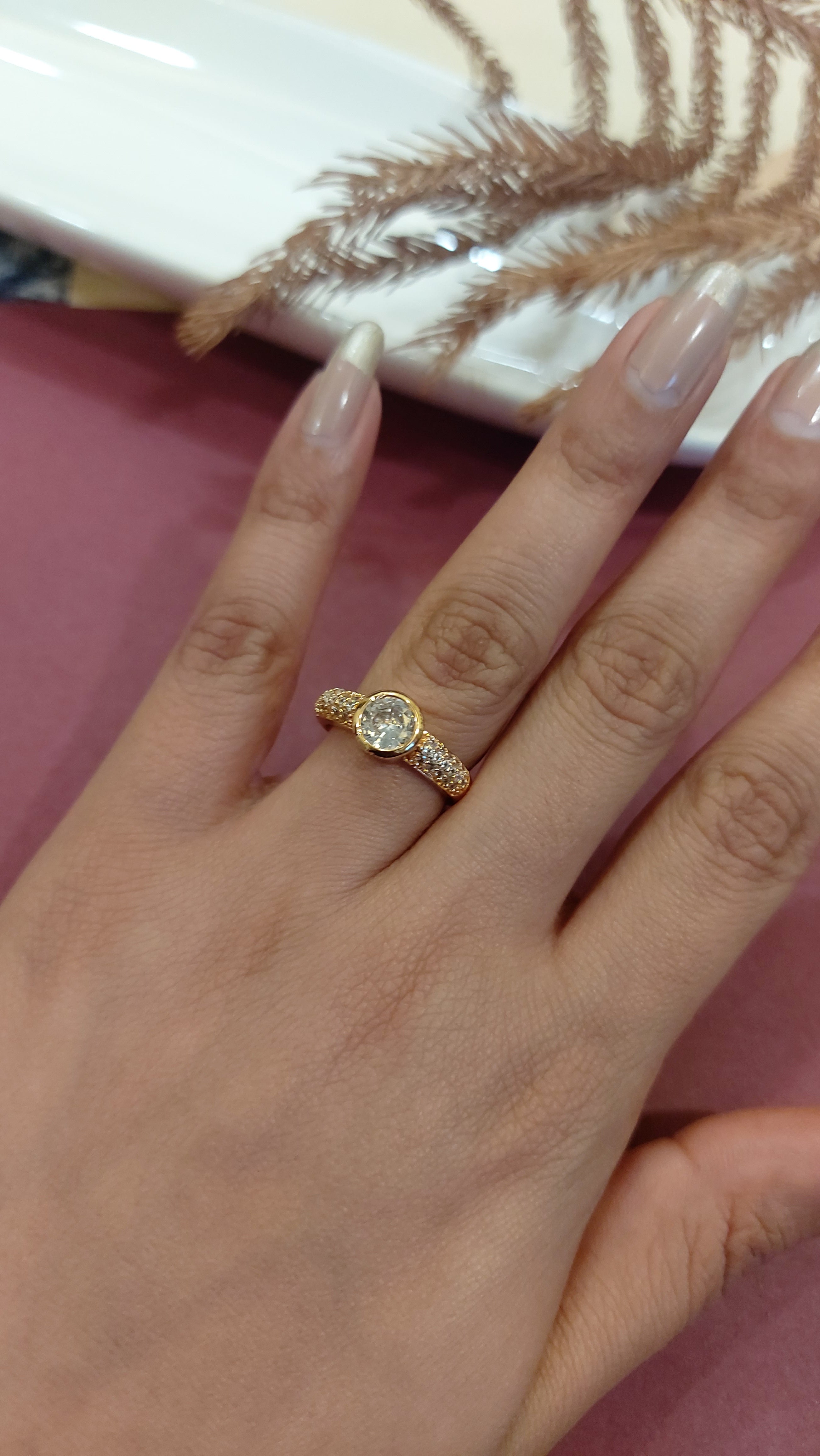 AMERICAN DIAMOND SOLITAIRE RING