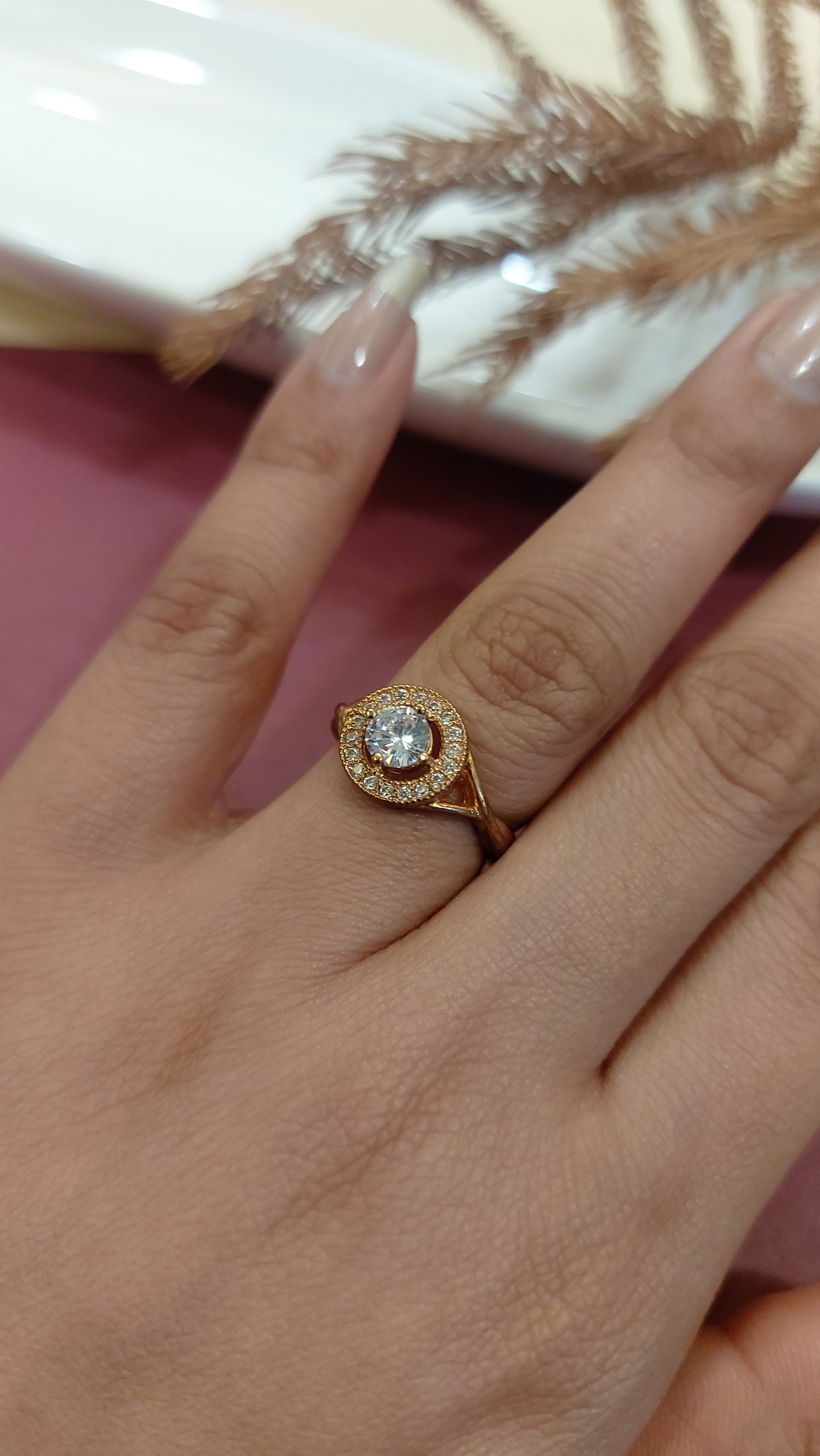 AMERICAN DIAMOND SOLITAIRE RING