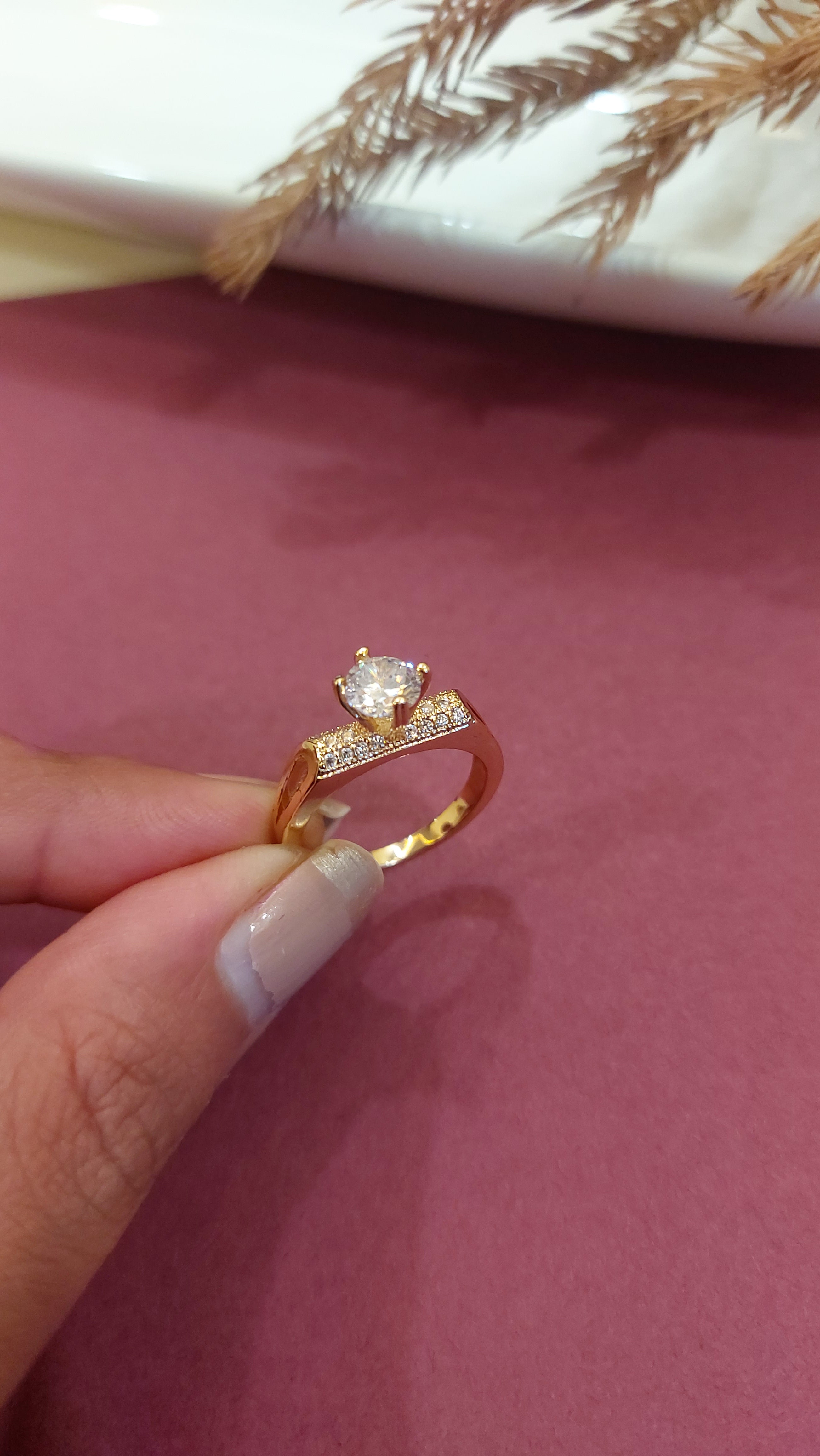 AMERICAN DIAMOND SOLITAIRE RING