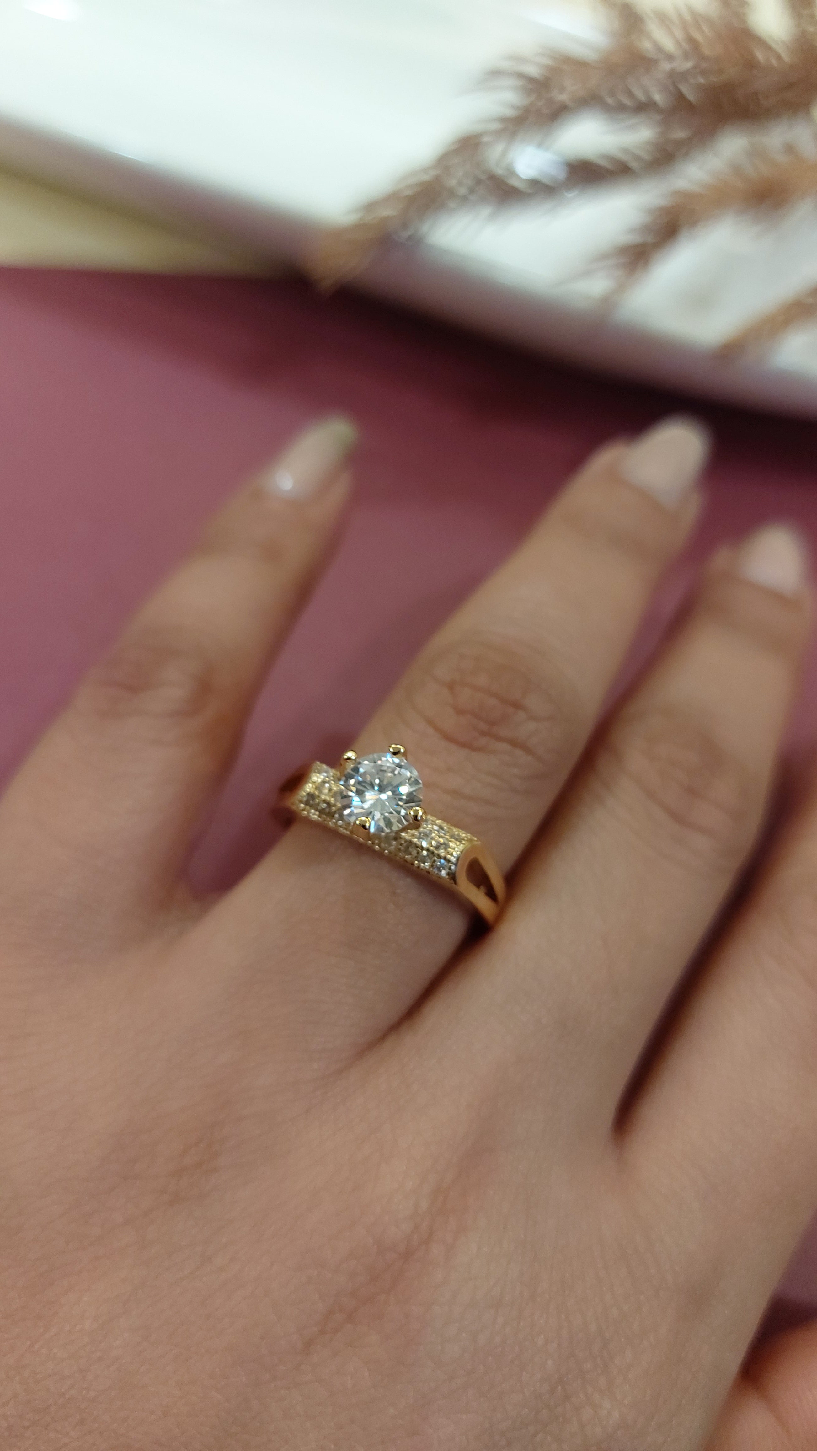 AMERICAN DIAMOND SOLITAIRE RING