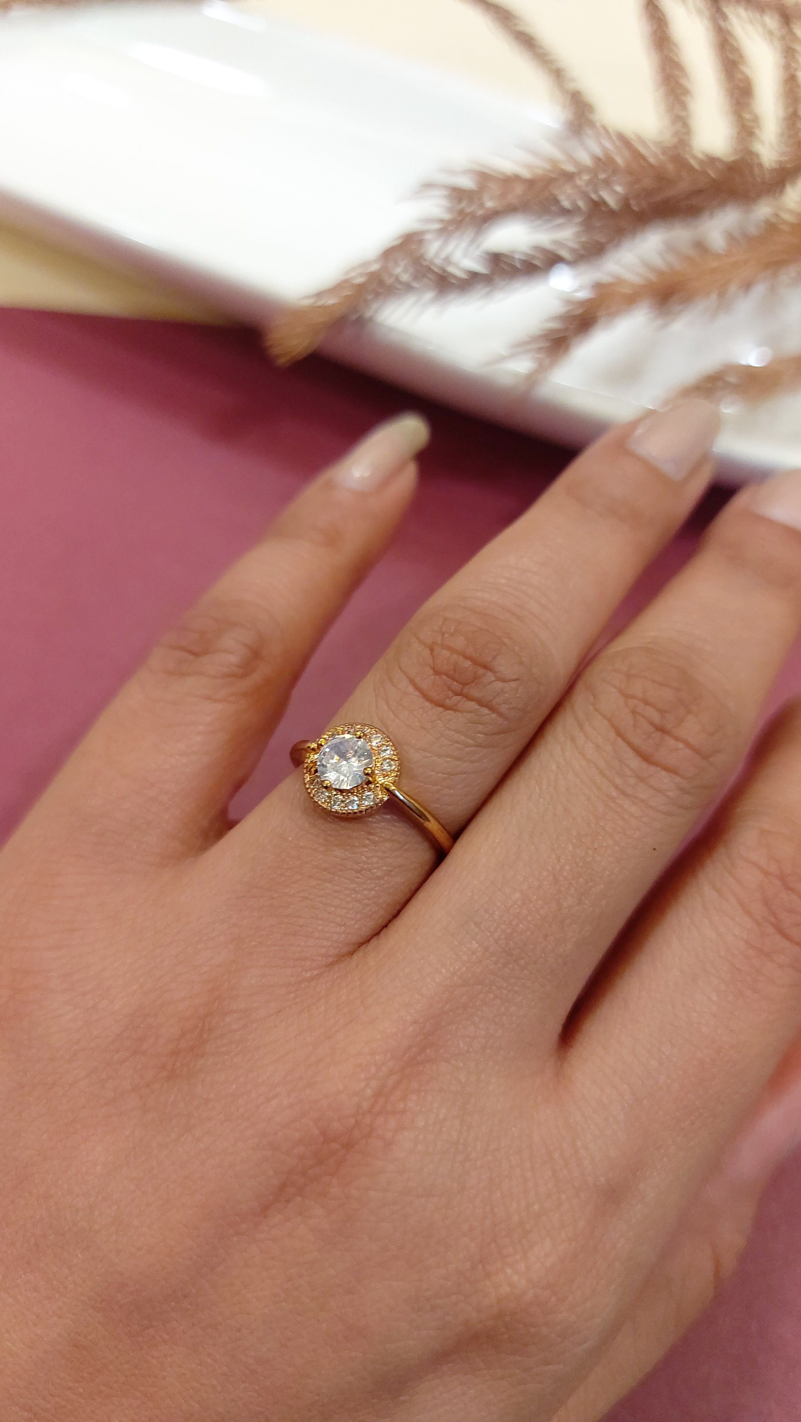 AMERICAN DIAMOND SOLITAIRE RING