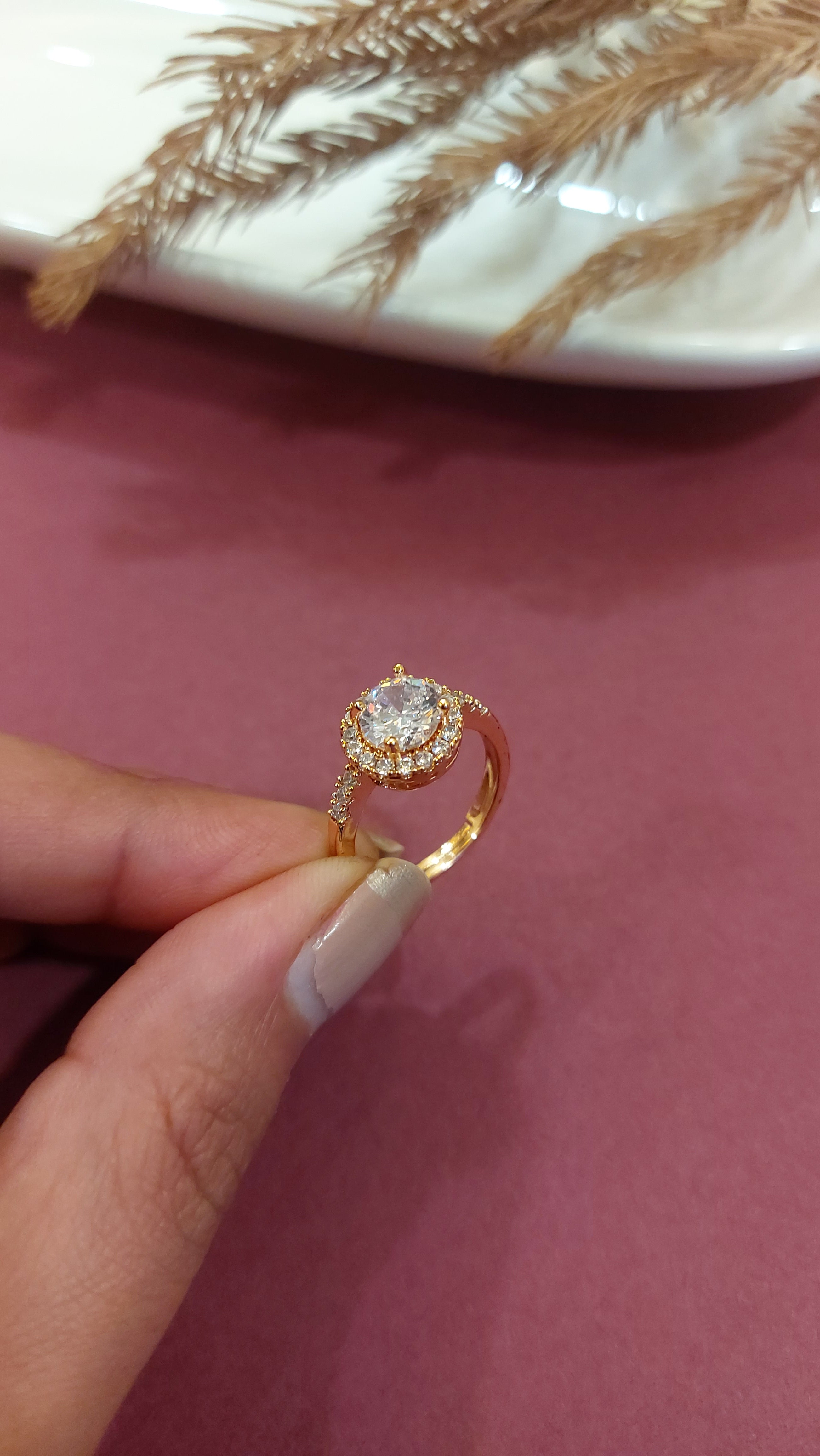 AMERICAN DIAMOND SOLITAIRE RING