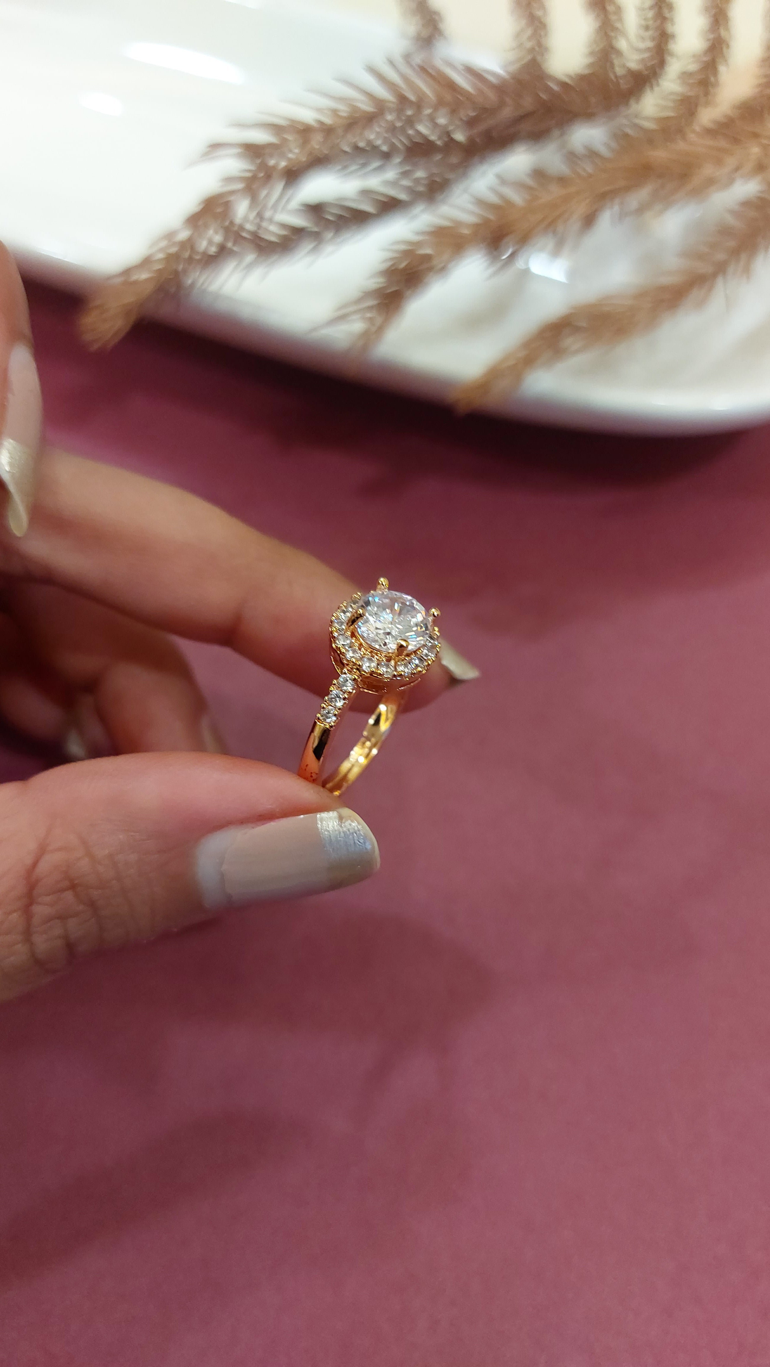 AMERICAN DIAMOND SOLITAIRE RING