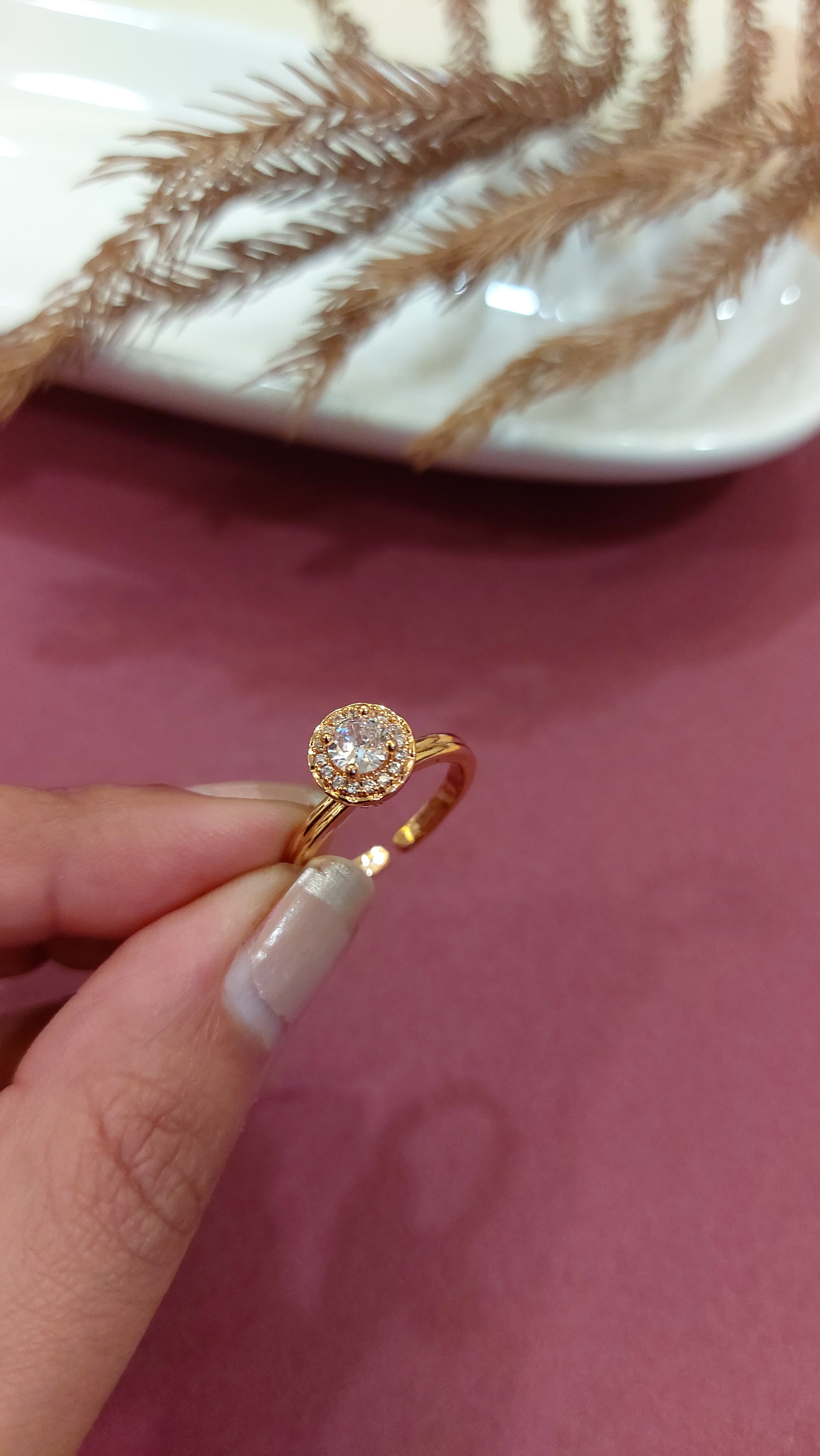 AMERICAN DIAMOND SOLITAIRE RING