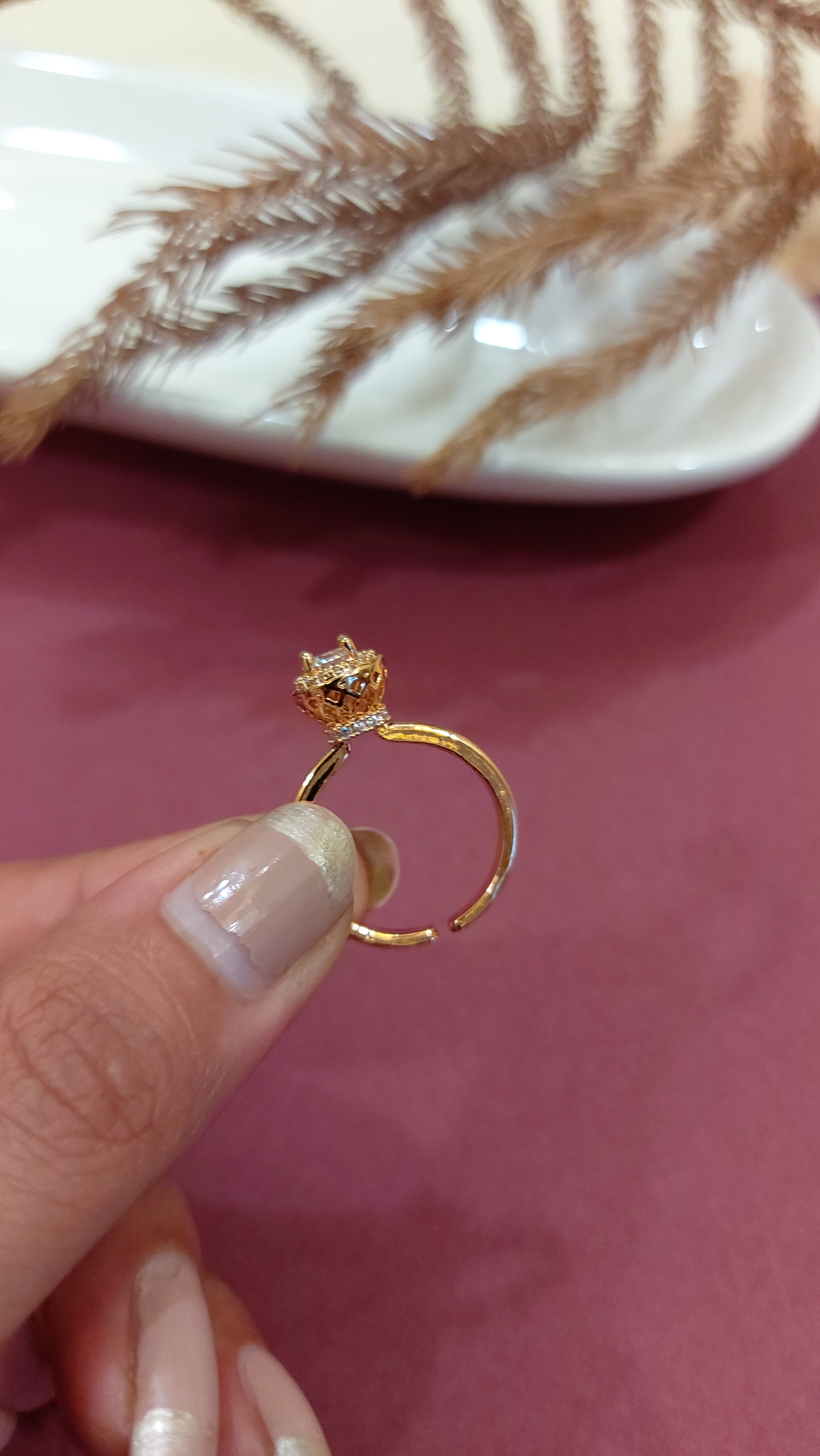 AMERICAN DIAMOND SOLITAIRE RING