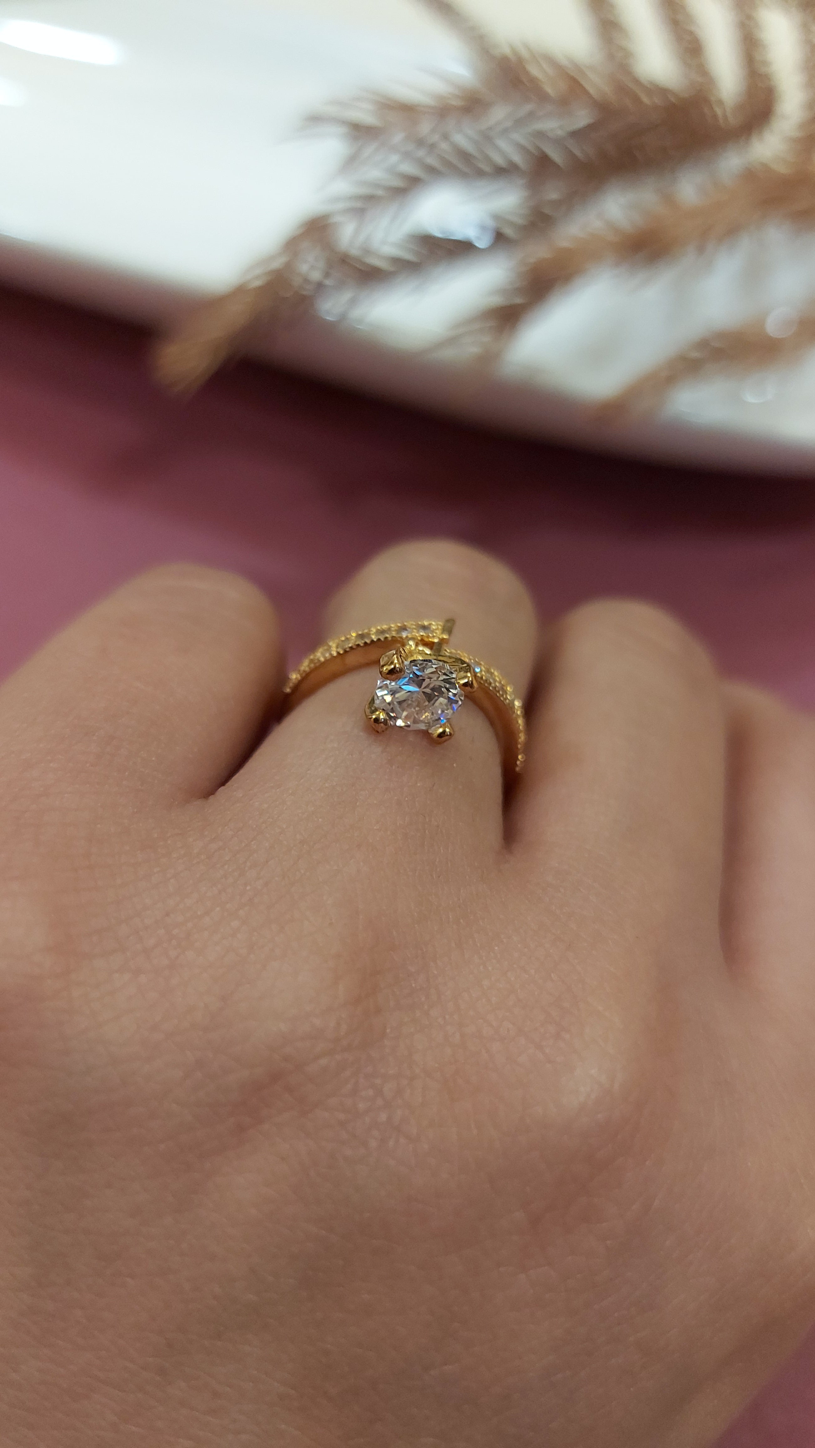 AMERICAN DIAMOND SOLITAIRE RING