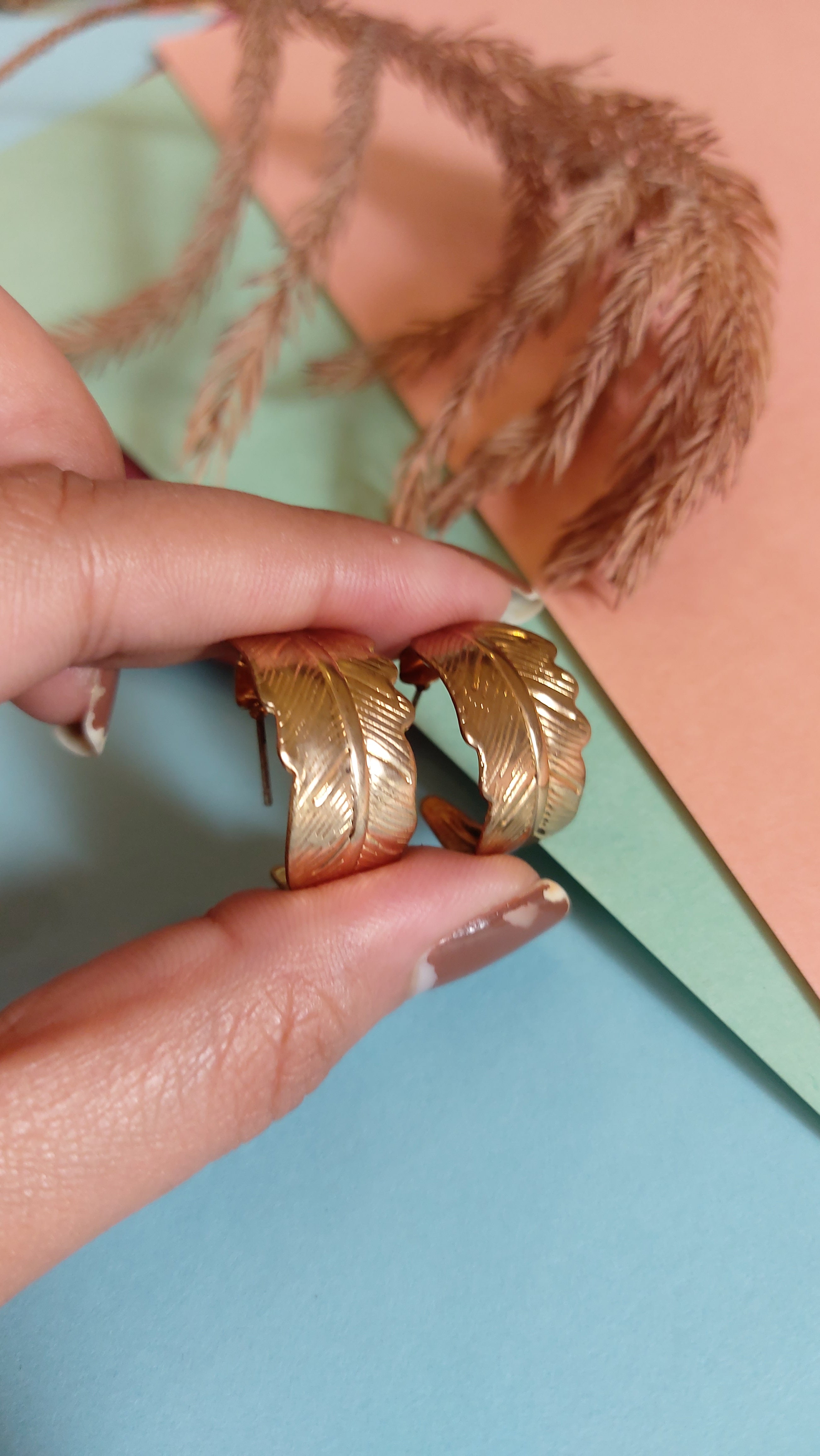 GOLD PLATED HOOP EARRING