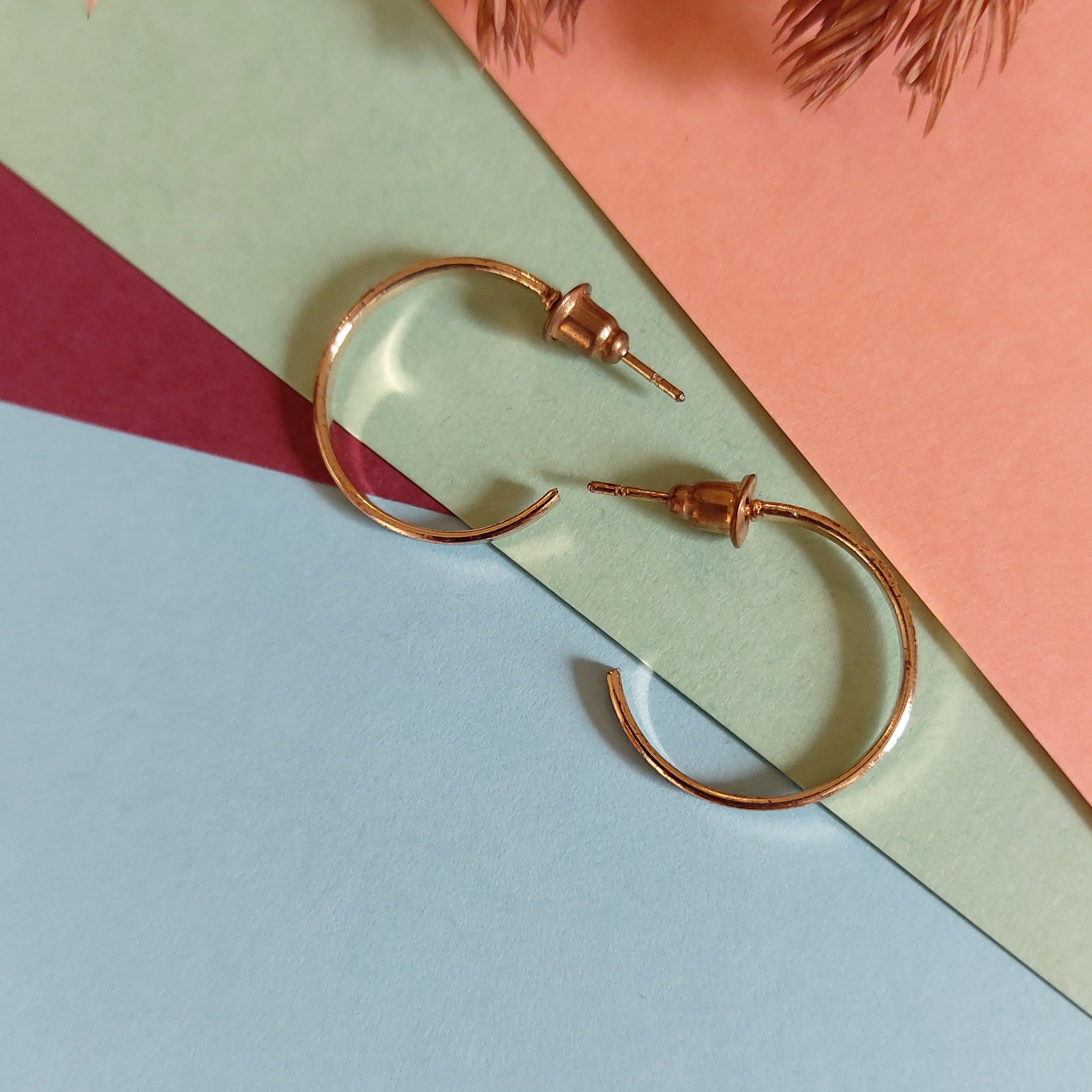 GOLD PLATED HOOP EARRING