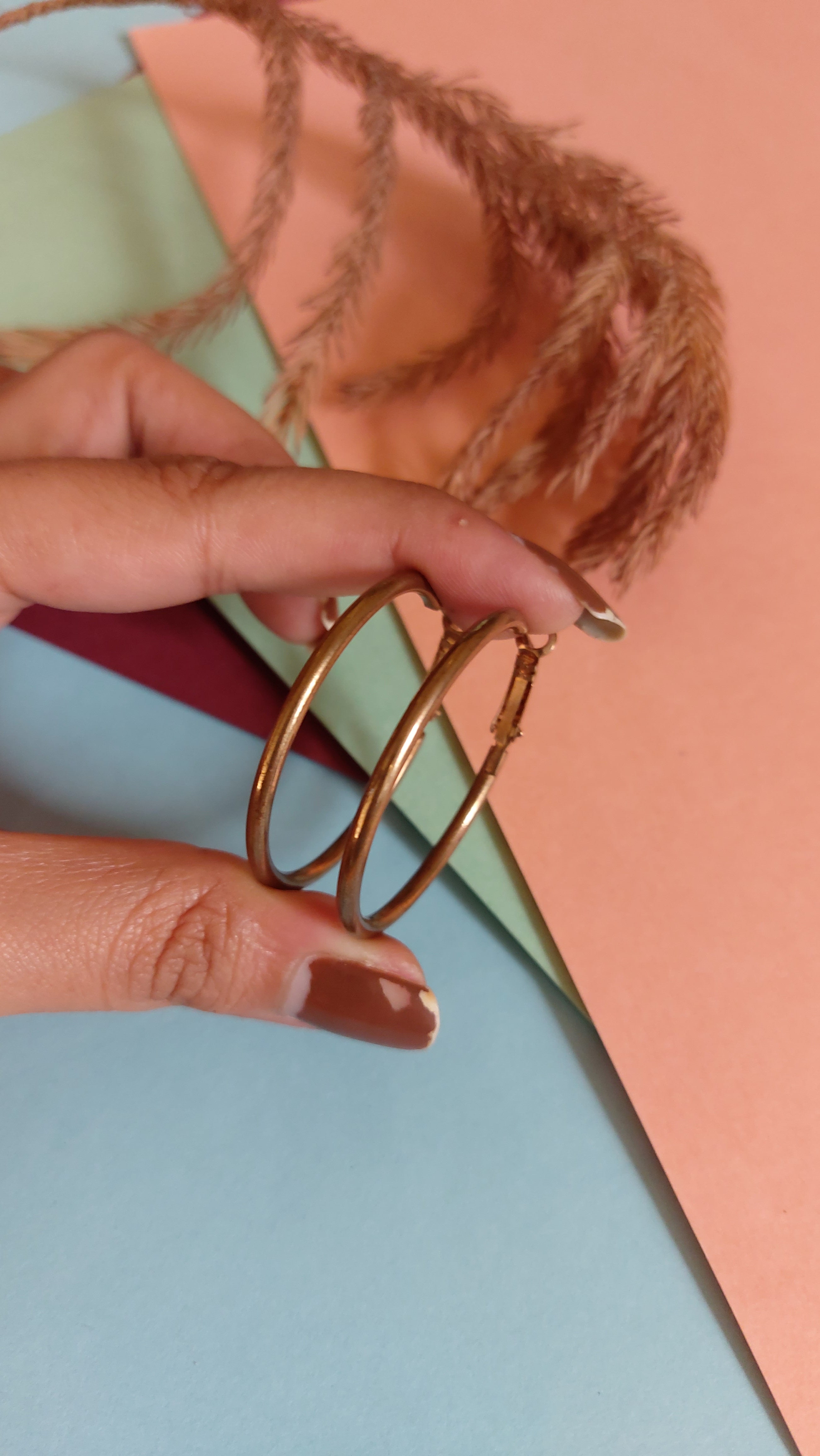 GOLD PLATED HOOP EARRING