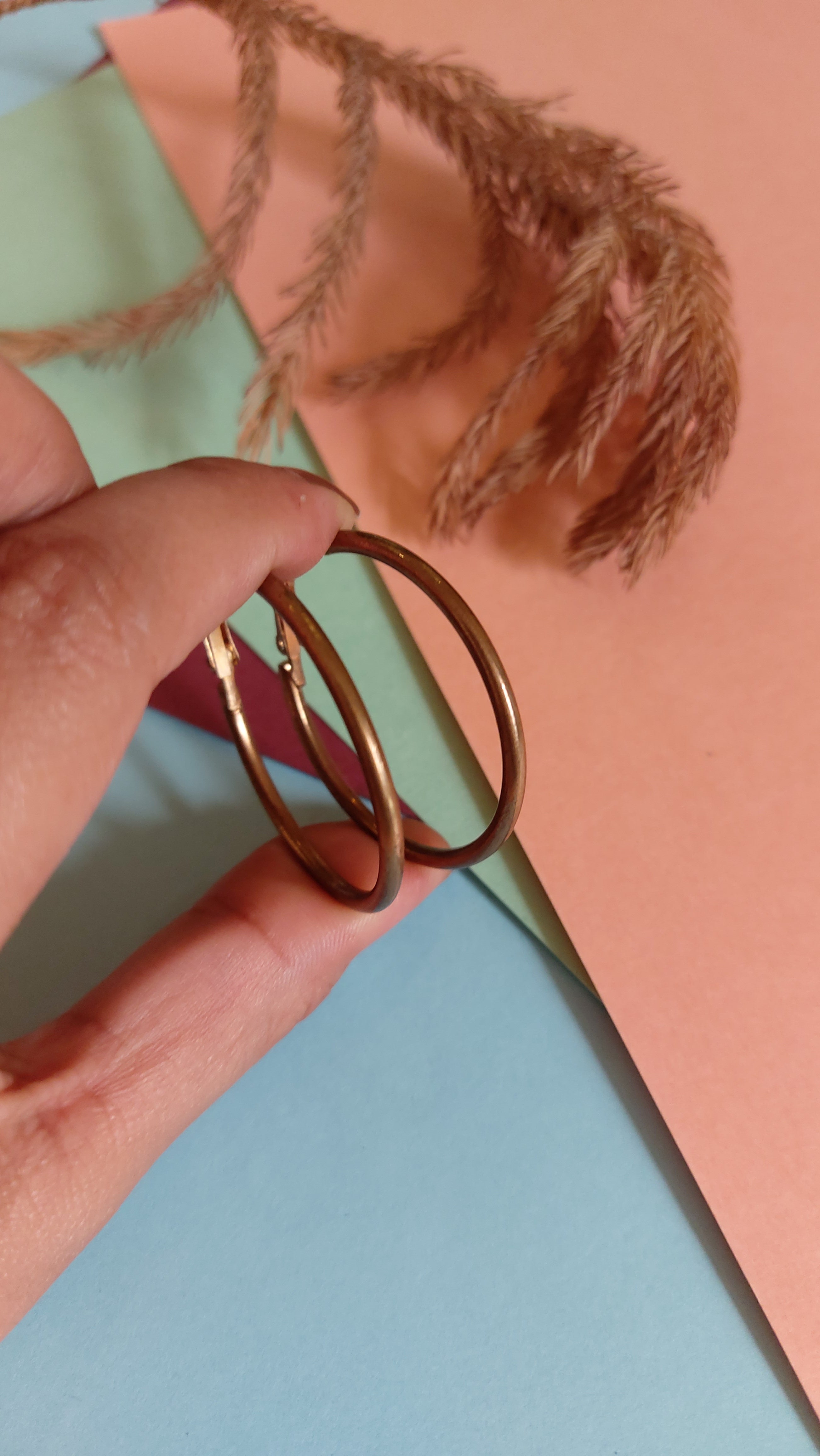 GOLD PLATED HOOP EARRING