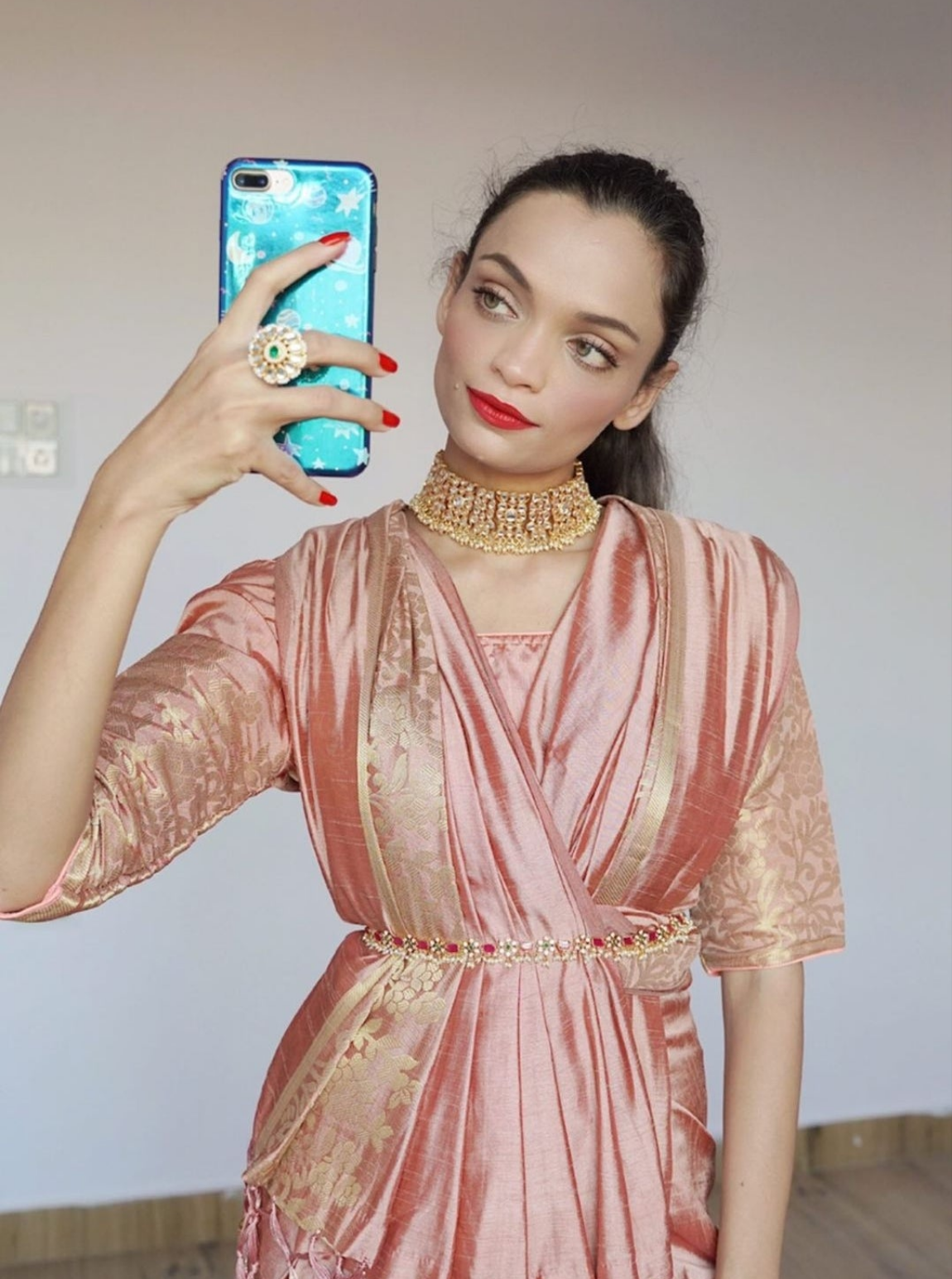 Ikya Kundan Adjustable Statement Ring