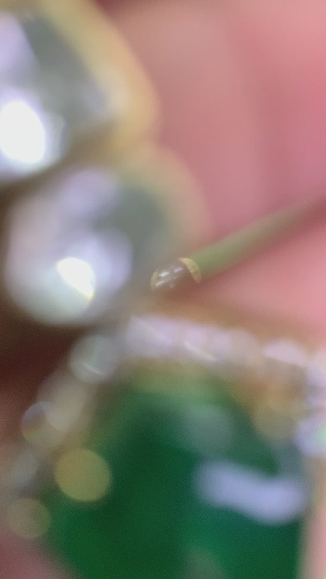 OZEL GOLD PLATED KUNDAN MOISSONITE POLKI AND EMERALD GREEN STONE EARRINGS