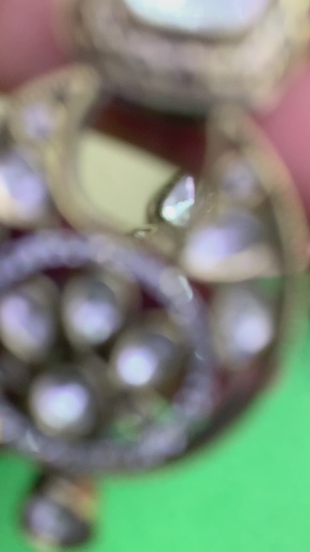 OZEL GOLD AND BLACK PLATED MOISSONITE POLKI DANGLE EARRINGS