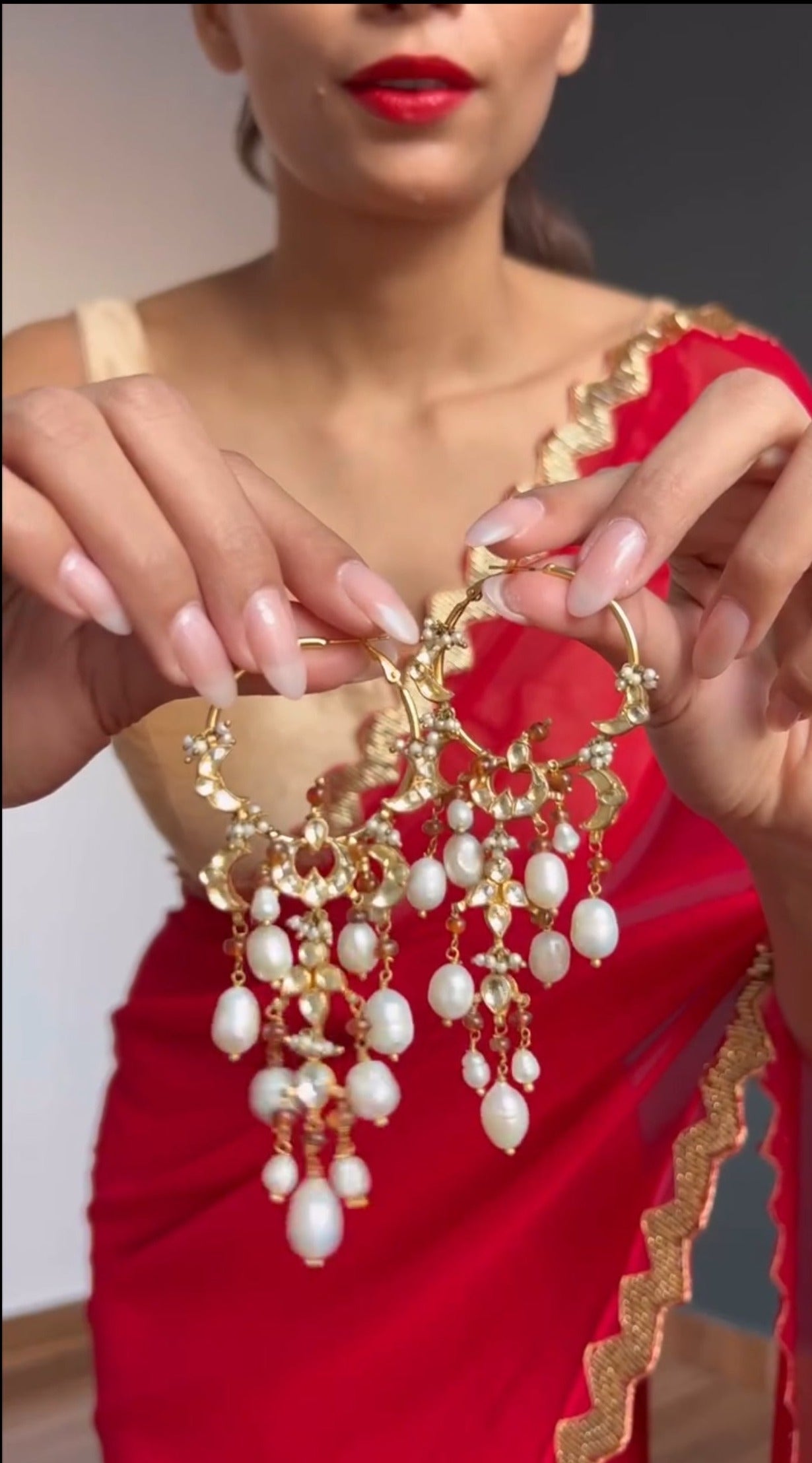 Apeksha Kundan Hoop Earring