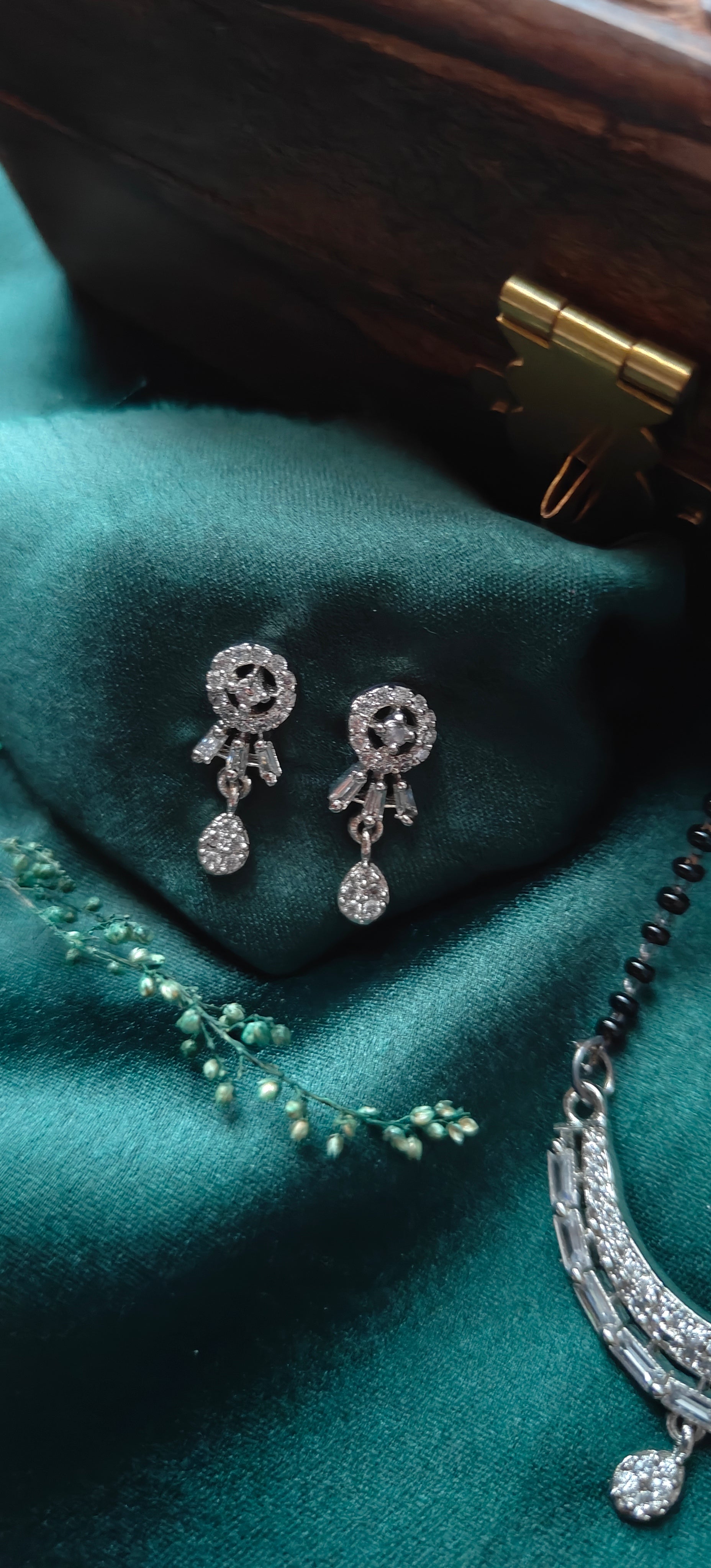 American Diamond Mangalsutra Necklace Set