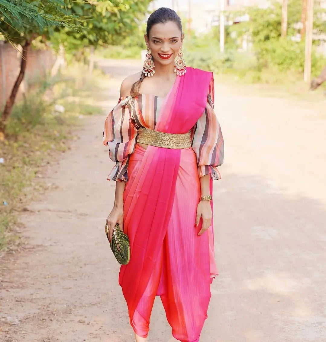 Kundan Chandbali Earrings with Red Beads and Pearls